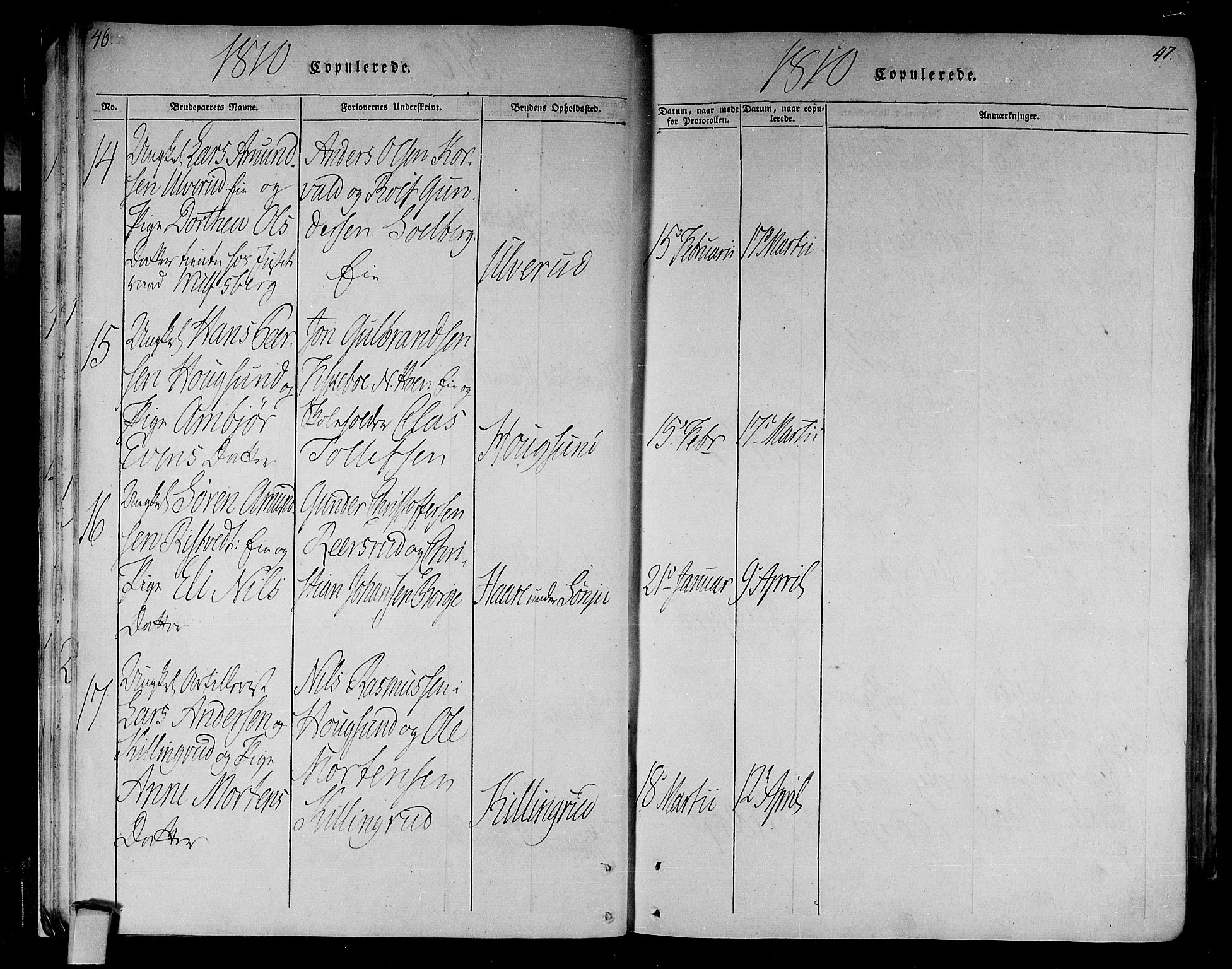 Eiker kirkebøker, AV/SAKO-A-4/F/Fa/L0010: Parish register (official) no. I 10, 1806-1815, p. 46-47