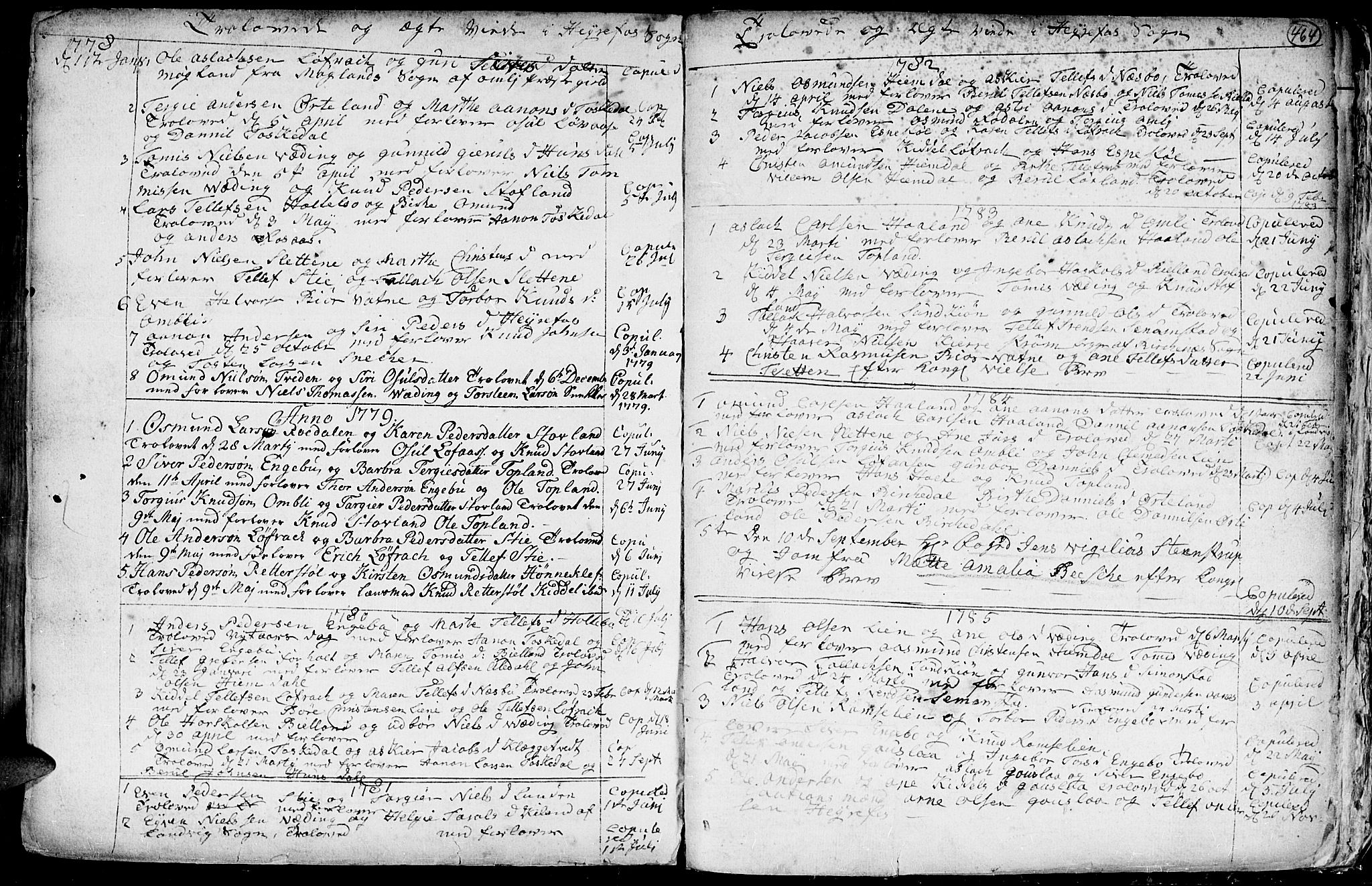 Hommedal sokneprestkontor, AV/SAK-1111-0023/F/Fa/Fab/L0002: Parish register (official) no. A 2 /3, 1740-1821, p. 464