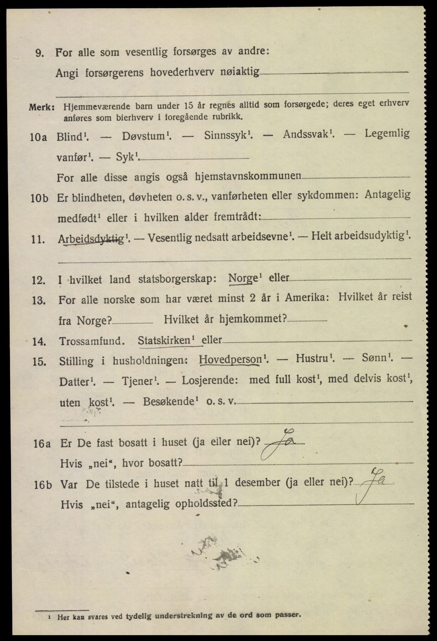 SAK, 1920 census for Åmli, 1920, p. 1602