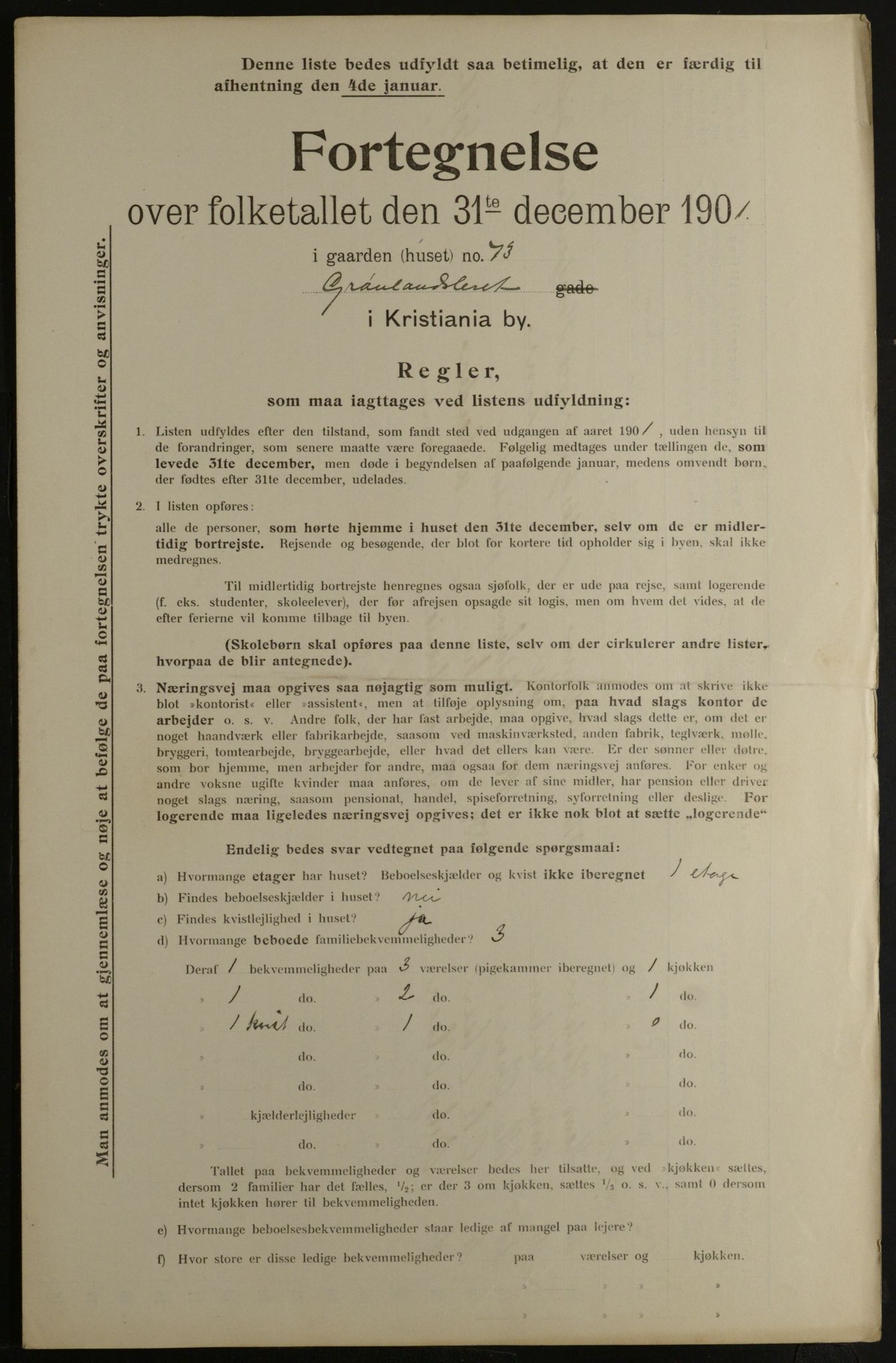 OBA, Municipal Census 1901 for Kristiania, 1901, p. 5241