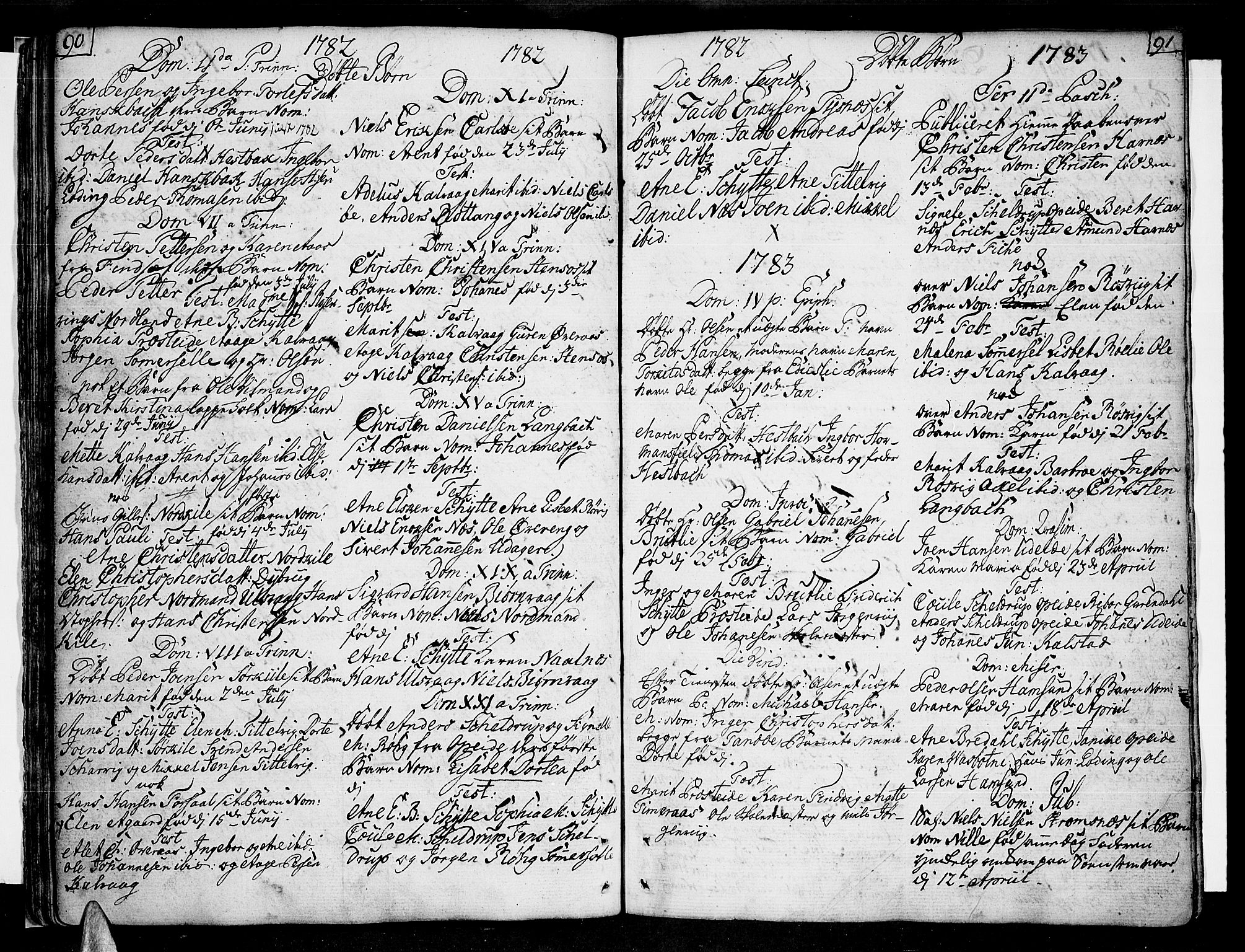 Ministerialprotokoller, klokkerbøker og fødselsregistre - Nordland, SAT/A-1459/859/L0841: Parish register (official) no. 859A01, 1766-1821, p. 90-91