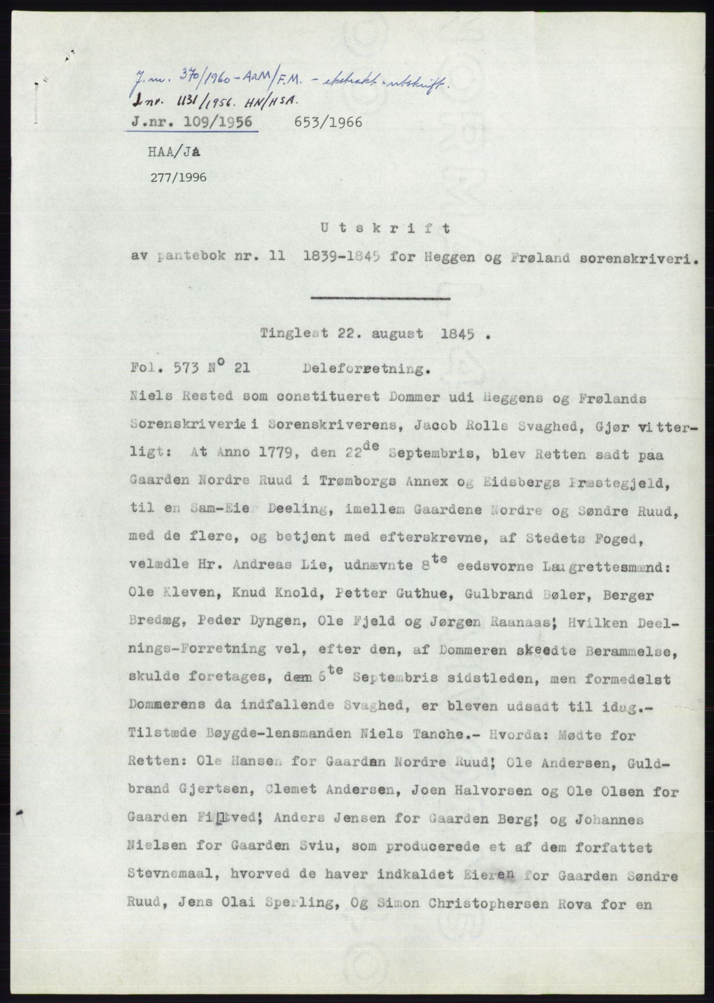 Statsarkivet i Oslo, SAO/A-10621/Z/Zd/L0004: Avskrifter, j.nr 1-797/1956, 1956, p. 53