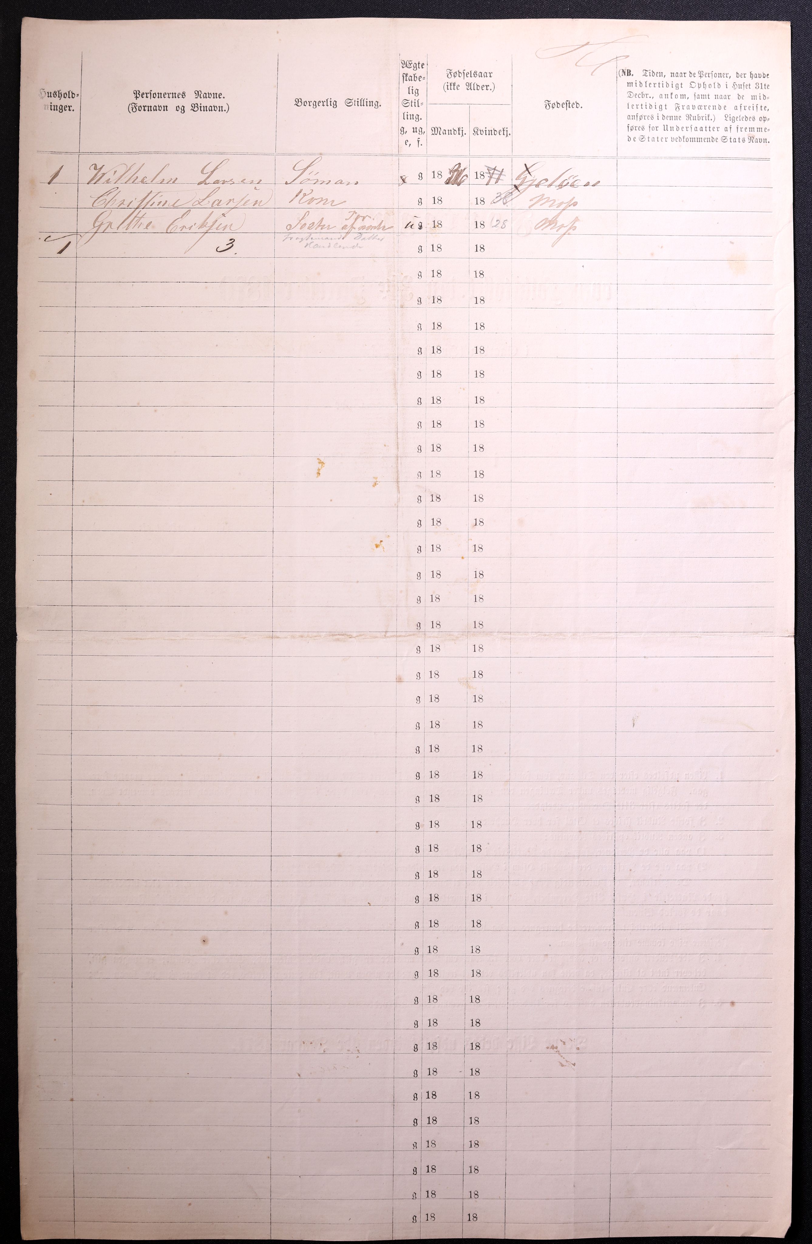 RA, 1870 census for 0104 Moss, 1870, p. 668