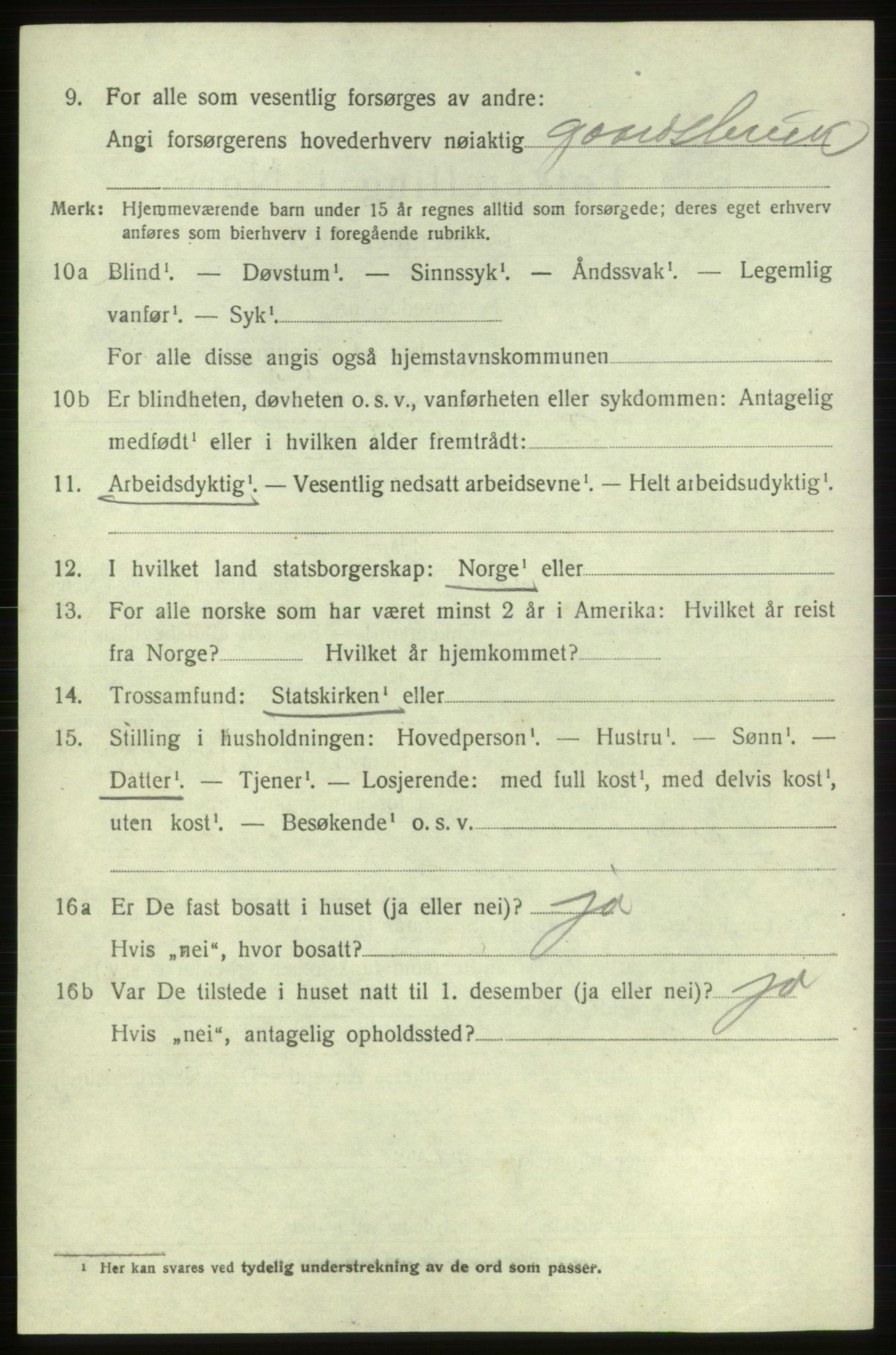 SAB, 1920 census for Etne, 1920, p. 1700