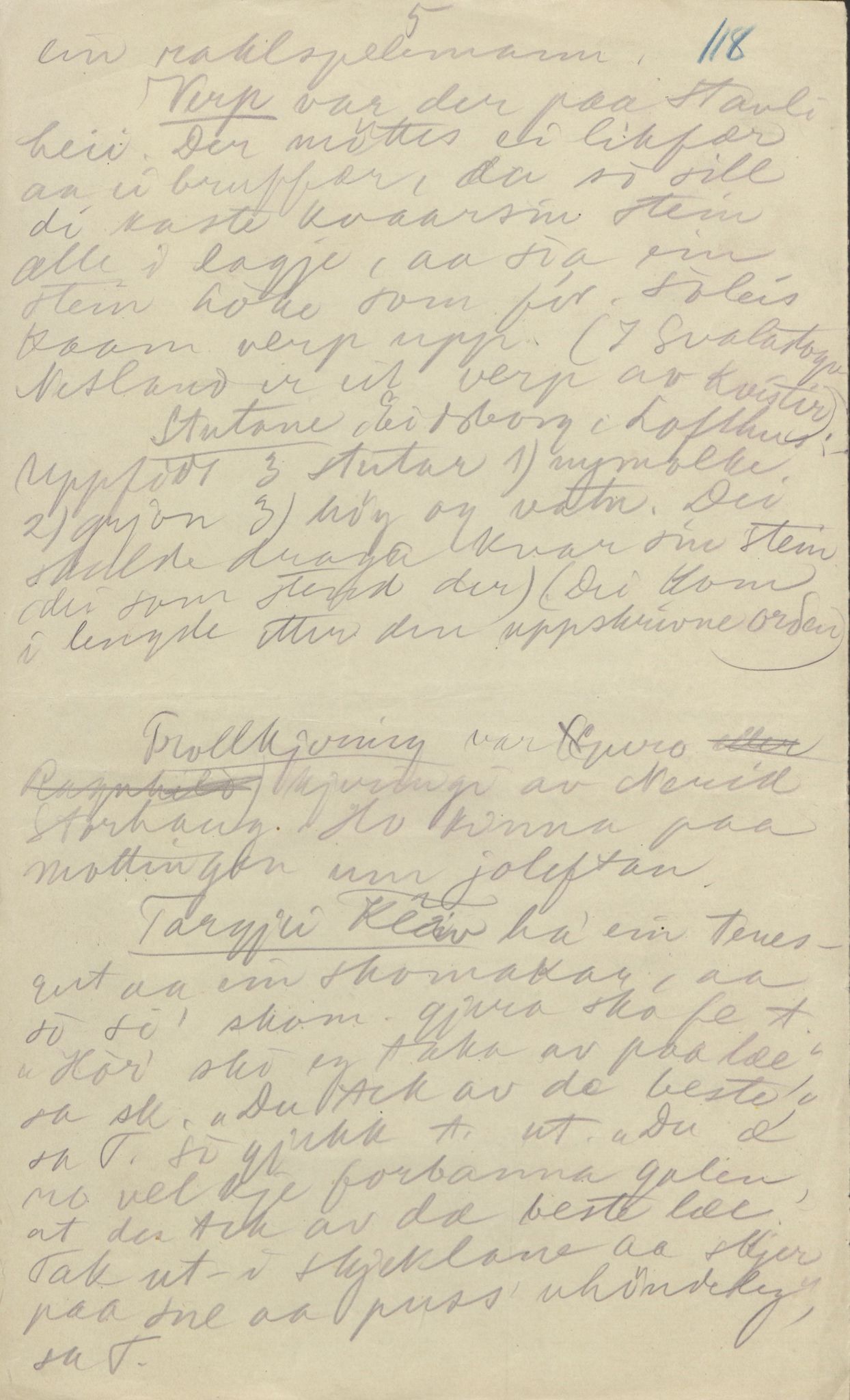 Rikard Berge, TEMU/TGM-A-1003/F/L0004/0052: 101-159 / 156 MRK: Øyfjell, Møsstraand o.a. Ymse rosemålarar, litt om spelemenn, 1908-1909, p. 118