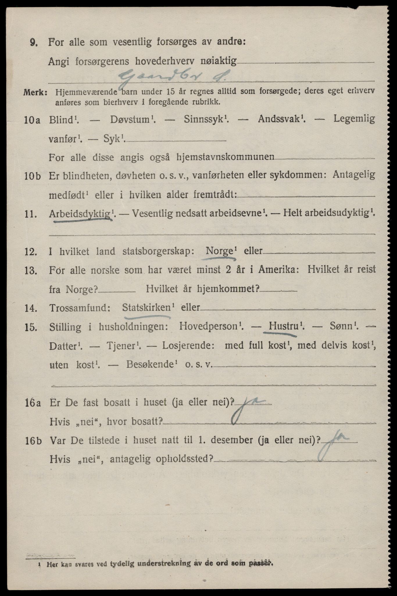 SAST, 1920 census for Klepp, 1920, p. 4293