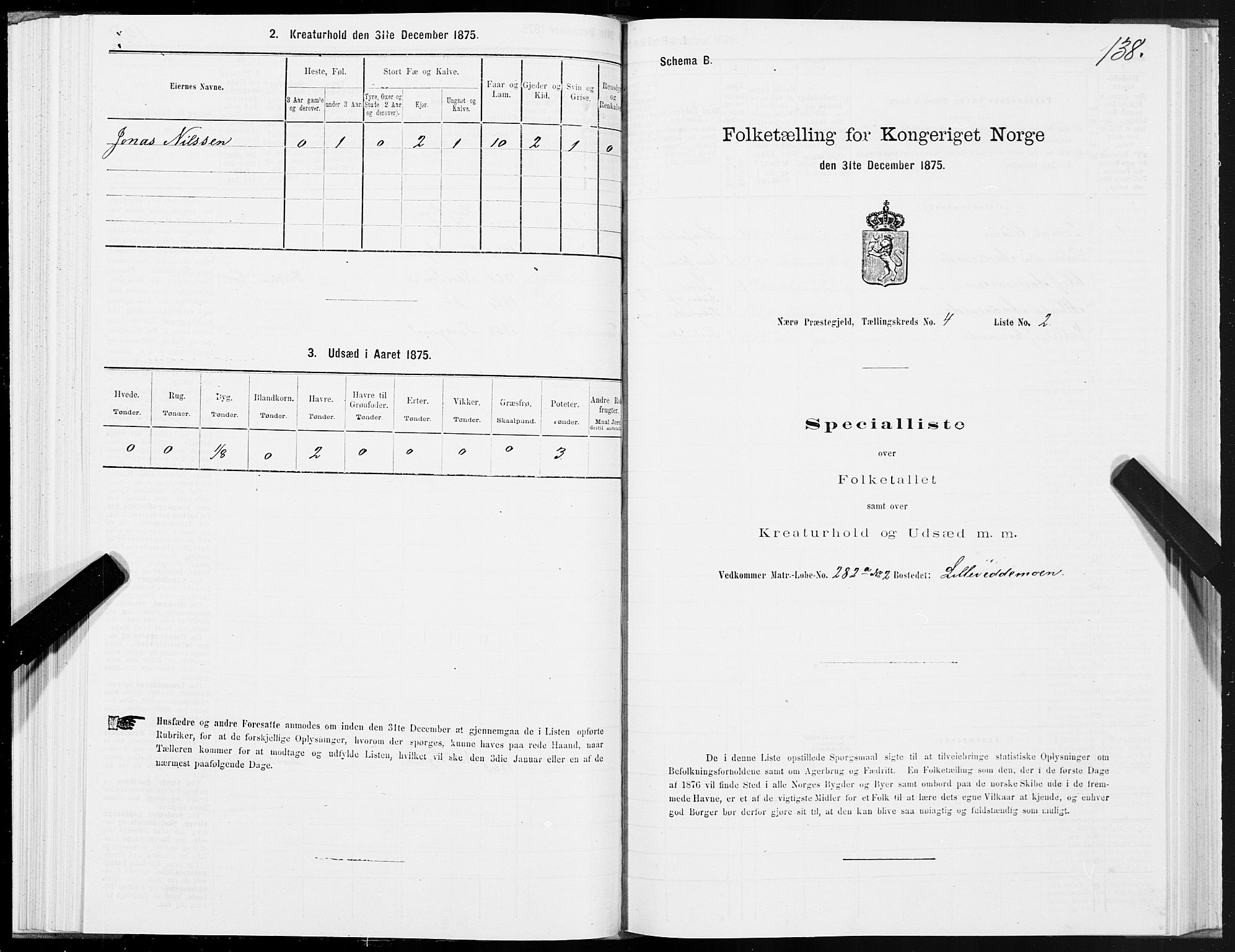 SAT, 1875 census for 1751P Nærøy, 1875, p. 2138