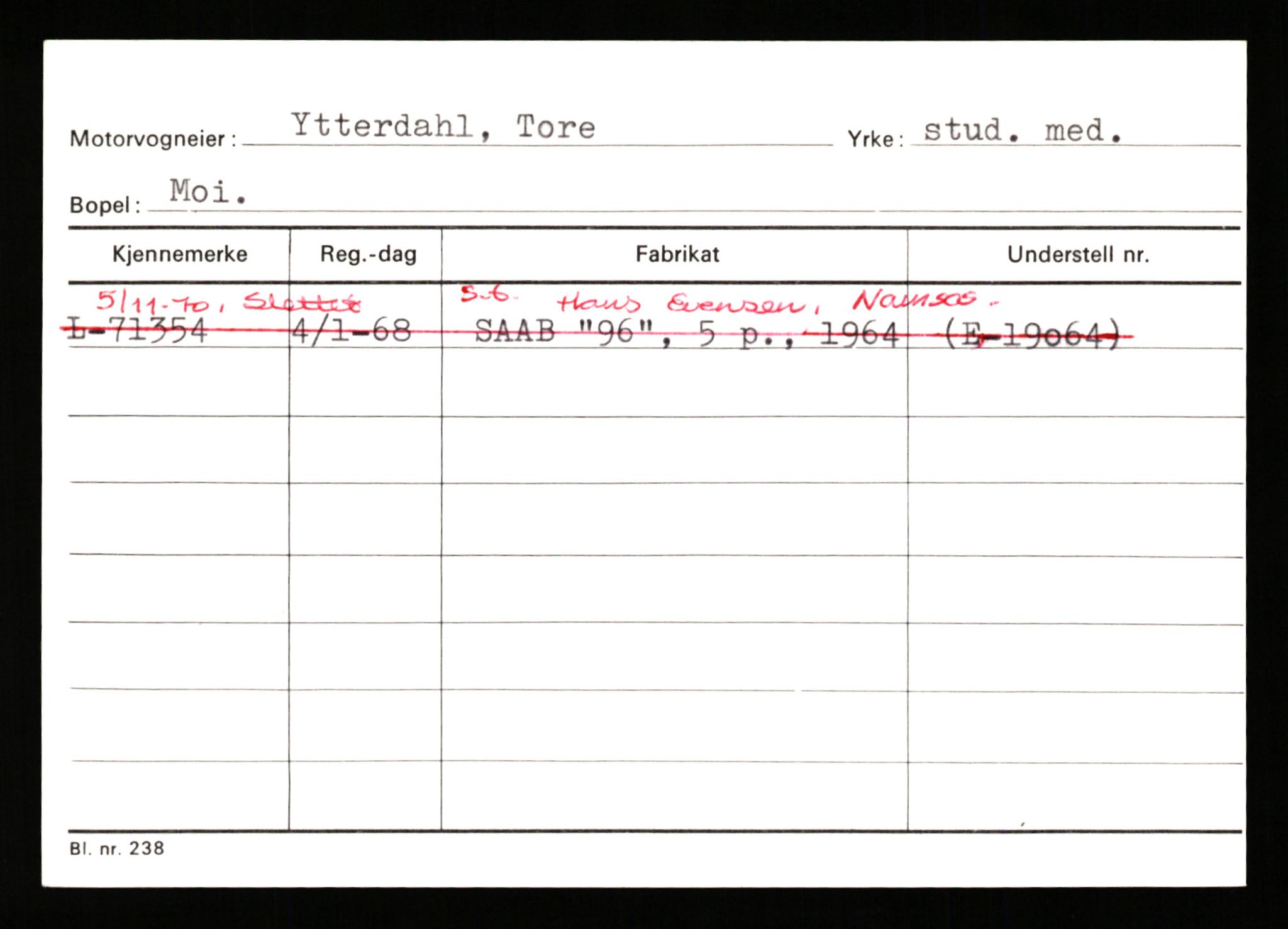 Stavanger trafikkstasjon, SAST/A-101942/0/H/L0043: Viste - Øksendal, 1930-1971, p. 1589