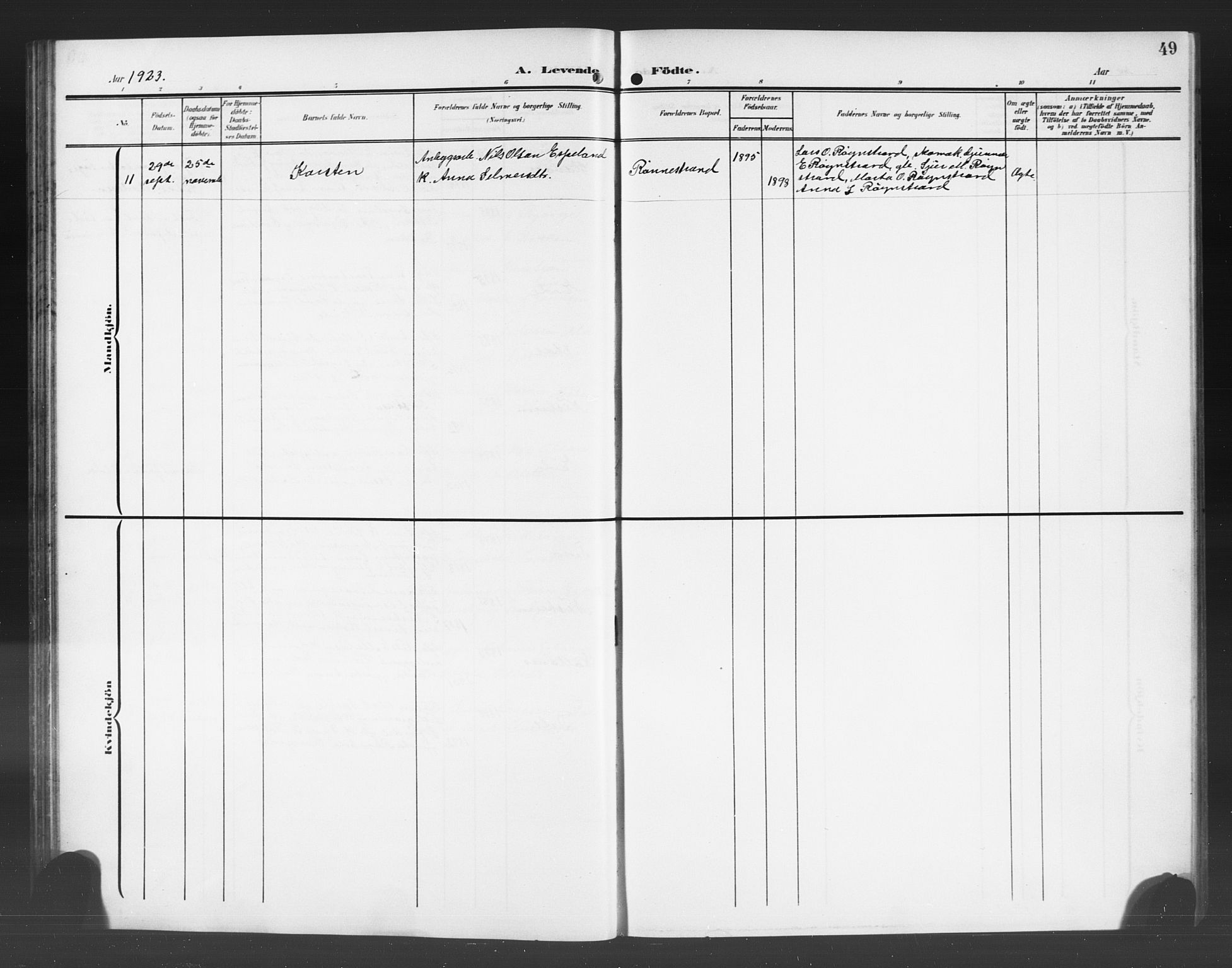 Ulvik sokneprestembete, AV/SAB-A-78801/H/Hab: Parish register (copy) no. B 4, 1902-1923, p. 49