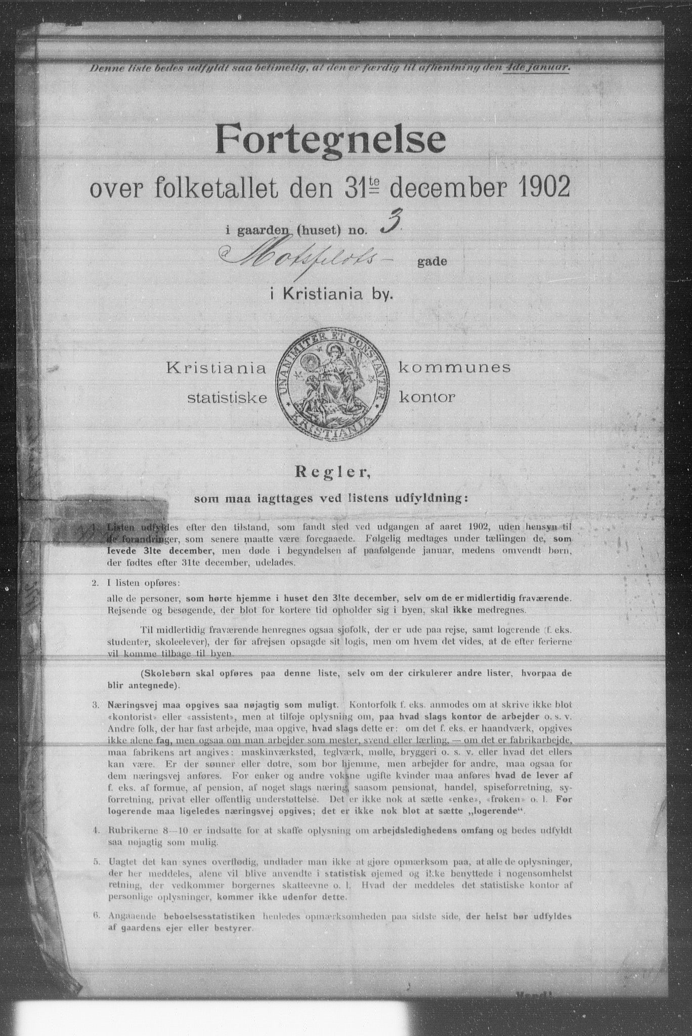 OBA, Municipal Census 1902 for Kristiania, 1902, p. 12519