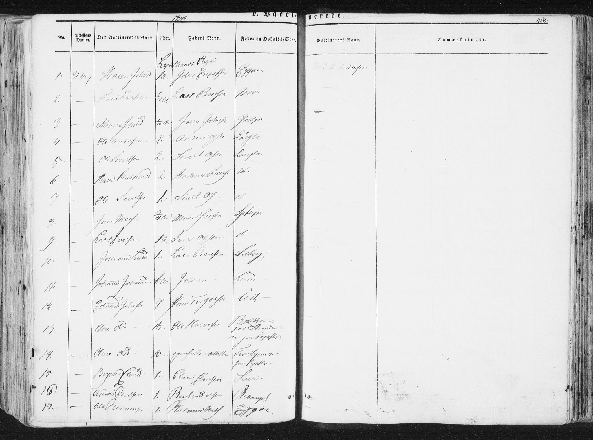 Ministerialprotokoller, klokkerbøker og fødselsregistre - Sør-Trøndelag, SAT/A-1456/691/L1074: Parish register (official) no. 691A06, 1842-1852, p. 458