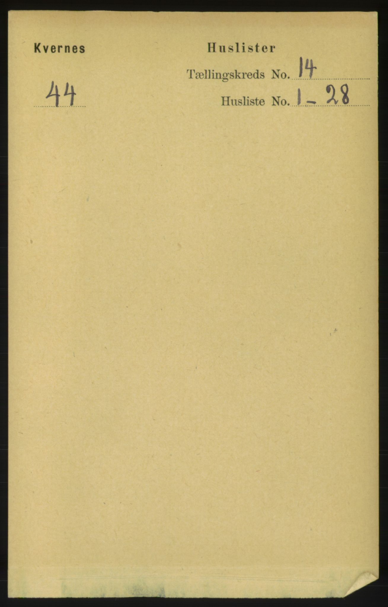 RA, 1891 census for 1553 Kvernes, 1891, p. 5691