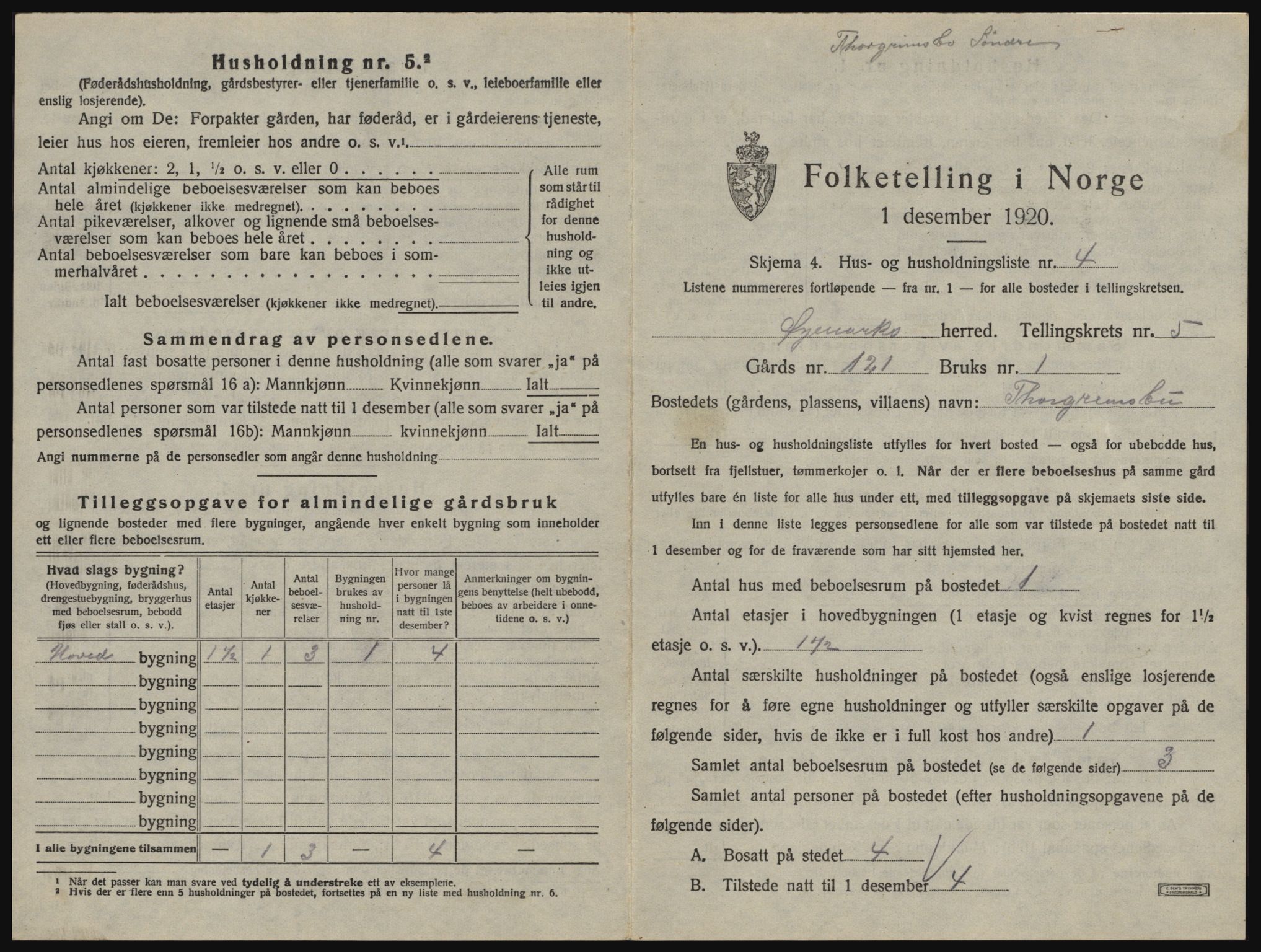 SAO, 1920 census for Øymark, 1920, p. 549