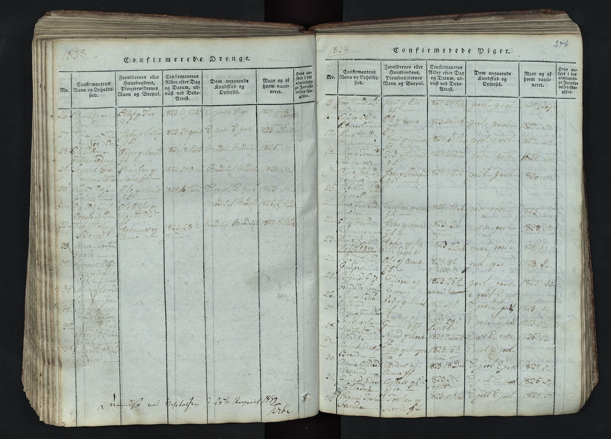 Lom prestekontor, SAH/PREST-070/L/L0002: Parish register (copy) no. 2, 1815-1844, p. 246