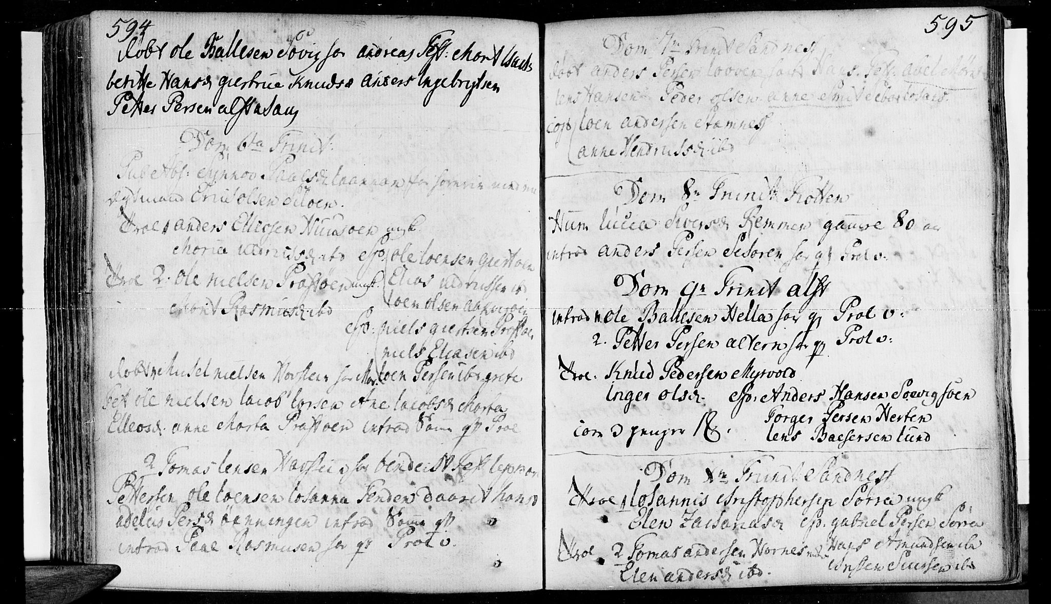 Ministerialprotokoller, klokkerbøker og fødselsregistre - Nordland, AV/SAT-A-1459/830/L0434: Parish register (official) no. 830A03, 1737-1767, p. 594-595