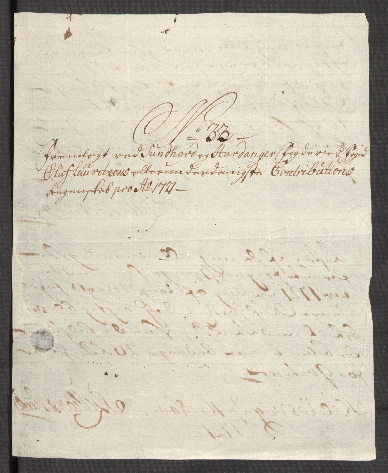 Rentekammeret inntil 1814, Reviderte regnskaper, Fogderegnskap, AV/RA-EA-4092/R48/L3000: Fogderegnskap Sunnhordland og Hardanger, 1721, p. 203