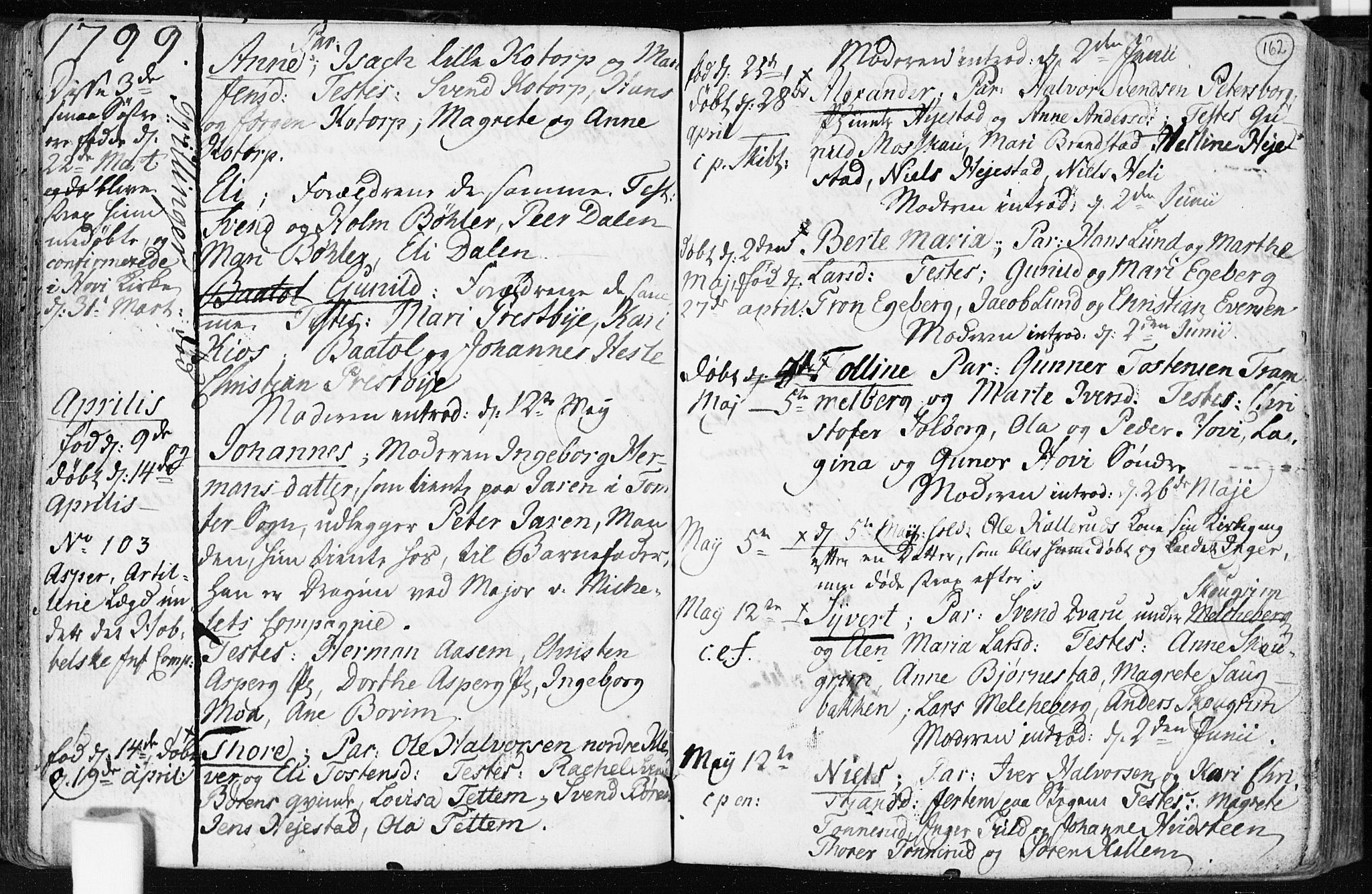 Spydeberg prestekontor Kirkebøker, AV/SAO-A-10924/F/Fa/L0003: Parish register (official) no. I 3, 1778-1814, p. 162