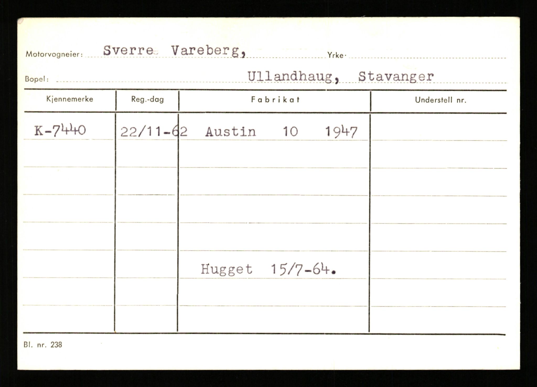 Stavanger trafikkstasjon, AV/SAST-A-101942/0/G/L0002: Registreringsnummer: 5791 - 10405, 1930-1971, p. 775