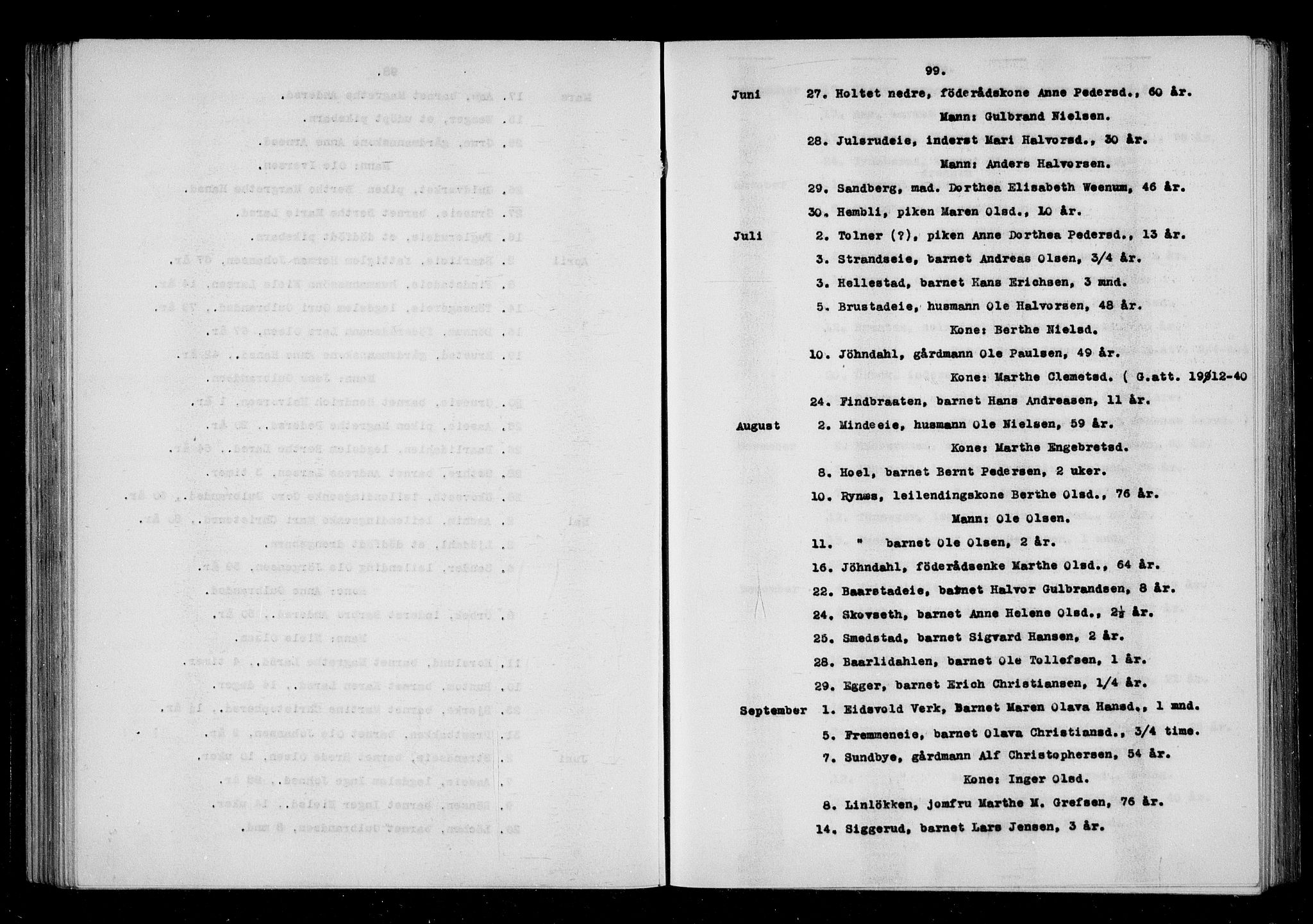 Eidsvoll tingrett, AV/SAO-A-10371/H/Ha/Haa/L0001: Dødsmeldingsprotokoll - Eidsvoll lensmannsdistrikt, 1815-1865, p. 99