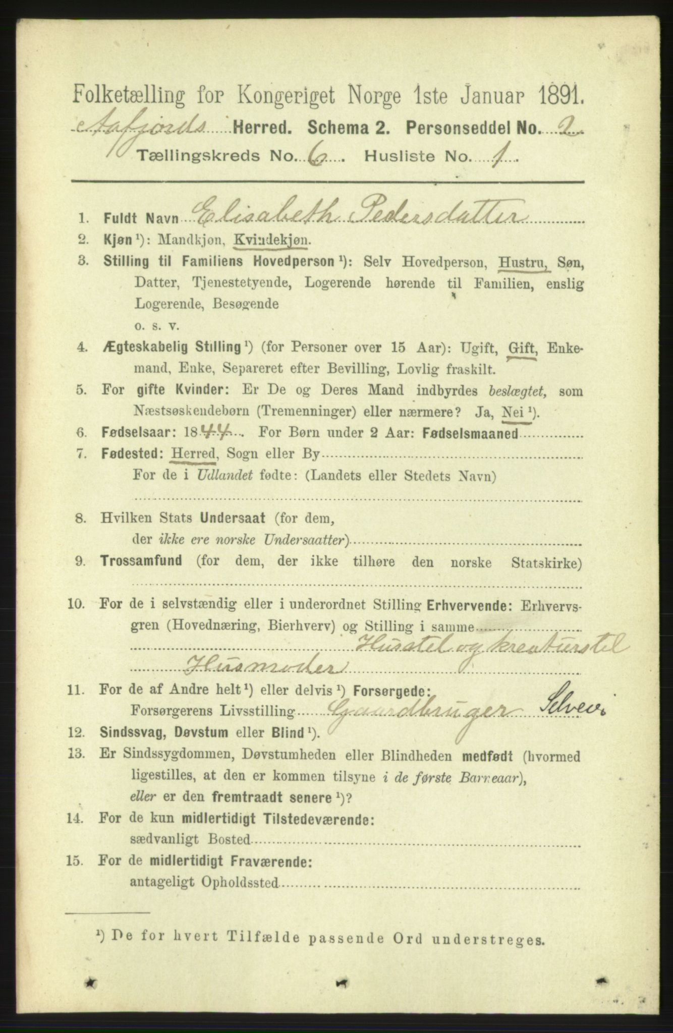 RA, 1891 census for 1630 Åfjord, 1891, p. 1476