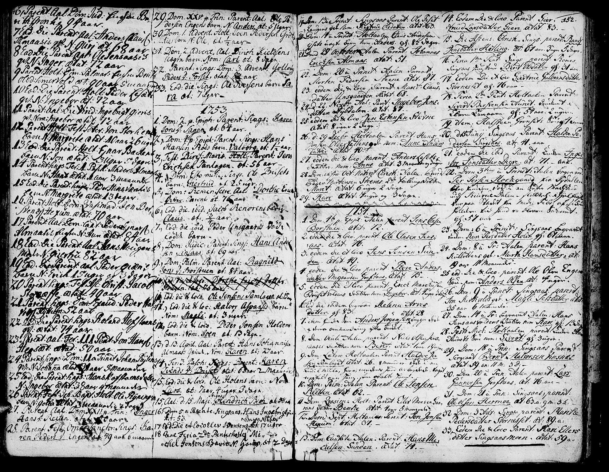 Ministerialprotokoller, klokkerbøker og fødselsregistre - Sør-Trøndelag, SAT/A-1456/685/L0952: Parish register (official) no. 685A01, 1745-1804, p. 152