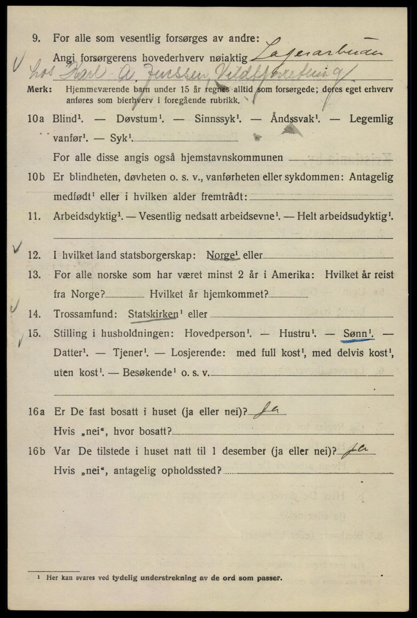 SAO, 1920 census for Kristiania, 1920, p. 309866