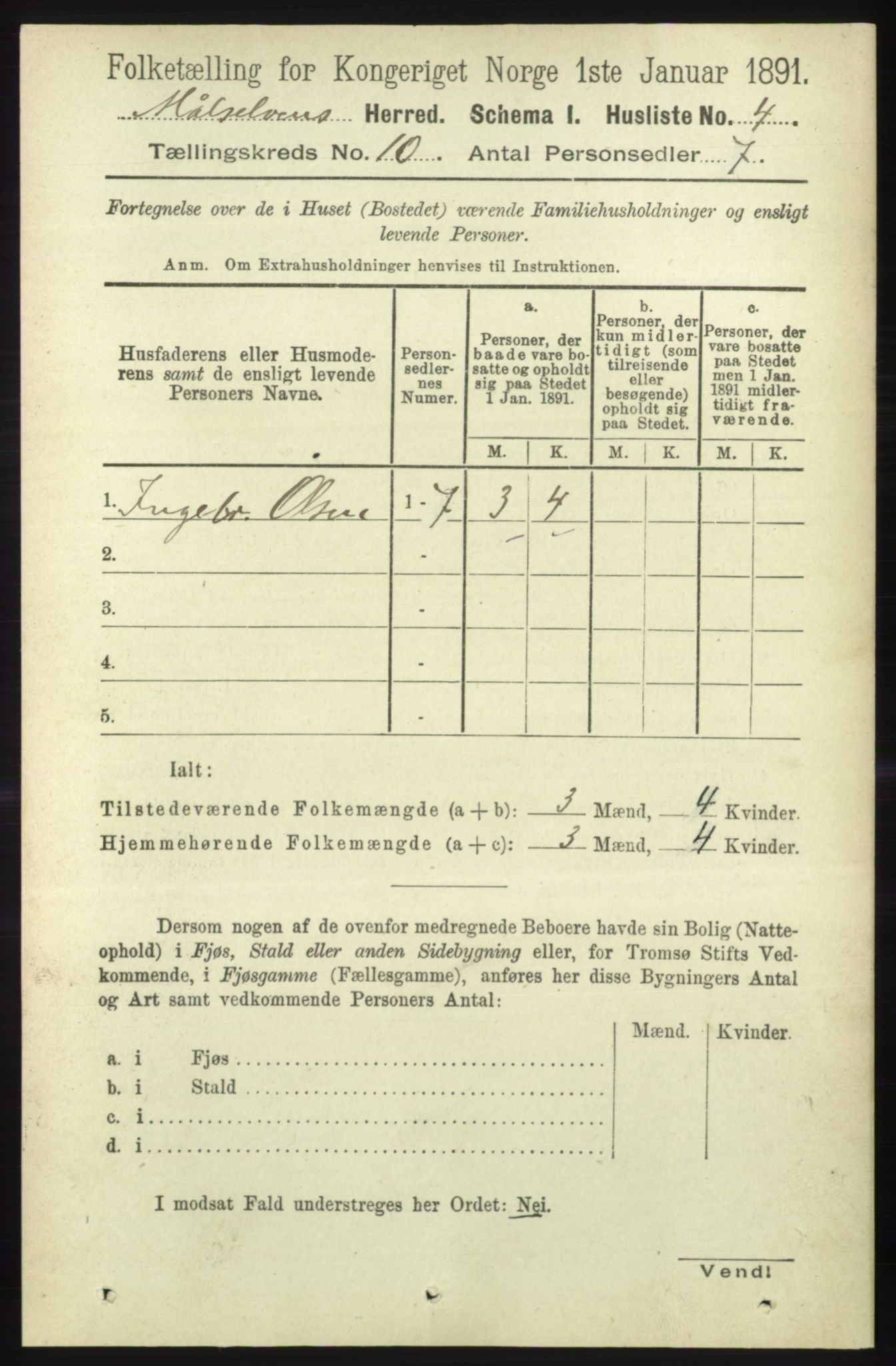 RA, 1891 census for 1924 Målselv, 1891, p. 2962
