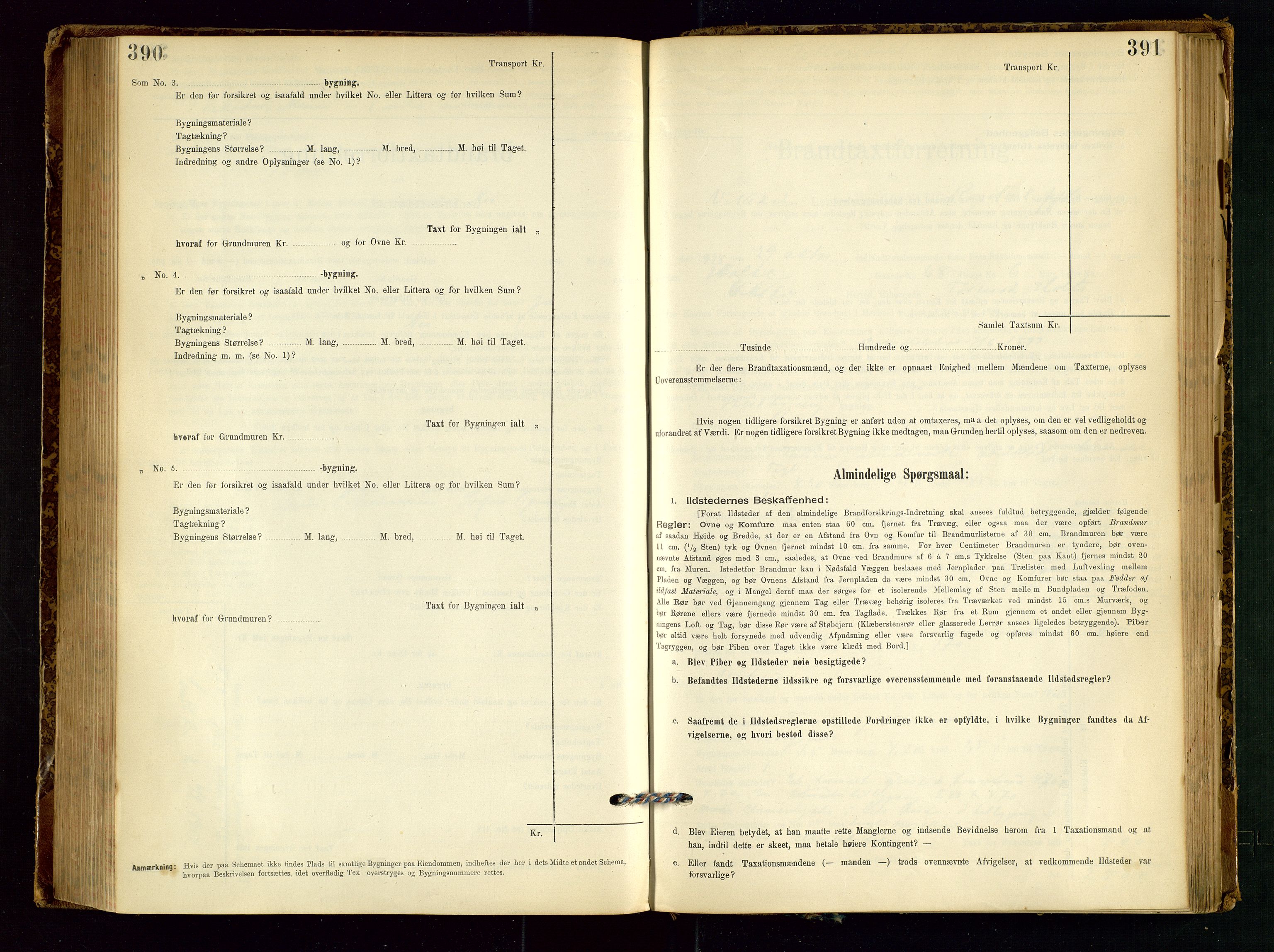 Vikedal lensmannskontor, AV/SAST-A-100179/Gob/L0004: Branntakstprotokoll, 1894-1952, p. 390-391