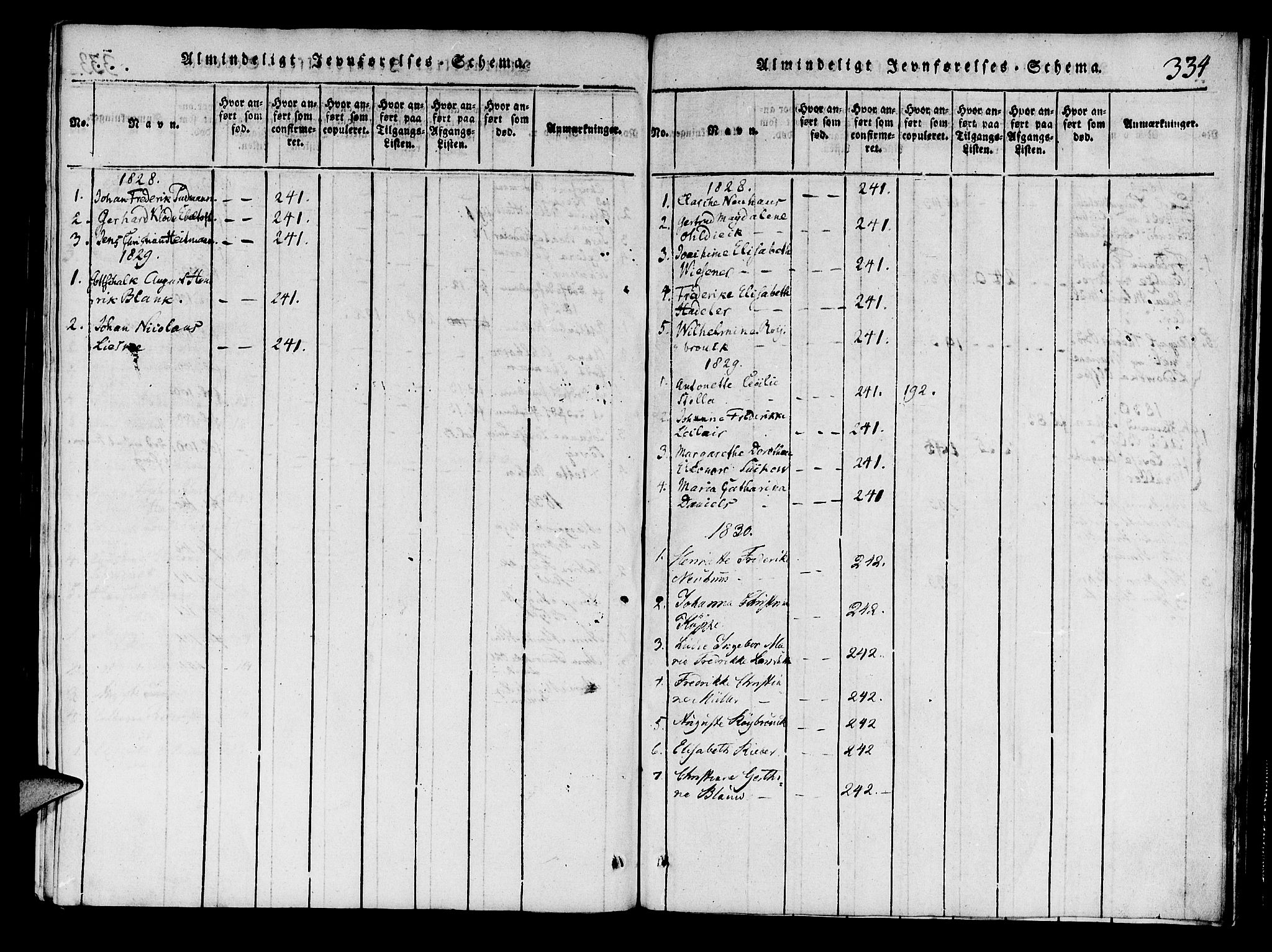 Mariakirken Sokneprestembete, SAB/A-76901/H/Haa/L0005: Parish register (official) no. A 5, 1815-1845, p. 334