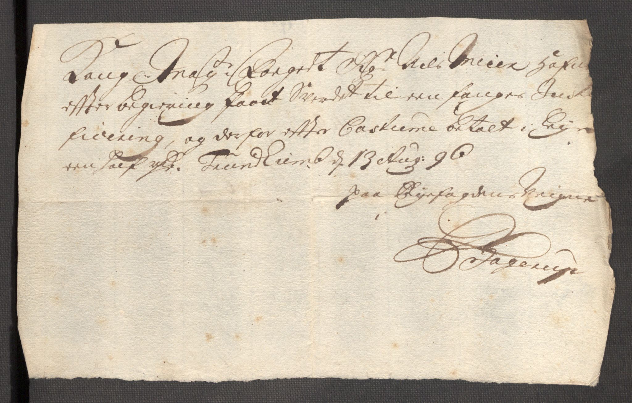 Rentekammeret inntil 1814, Reviderte regnskaper, Fogderegnskap, RA/EA-4092/R62/L4188: Fogderegnskap Stjørdal og Verdal, 1696, p. 169