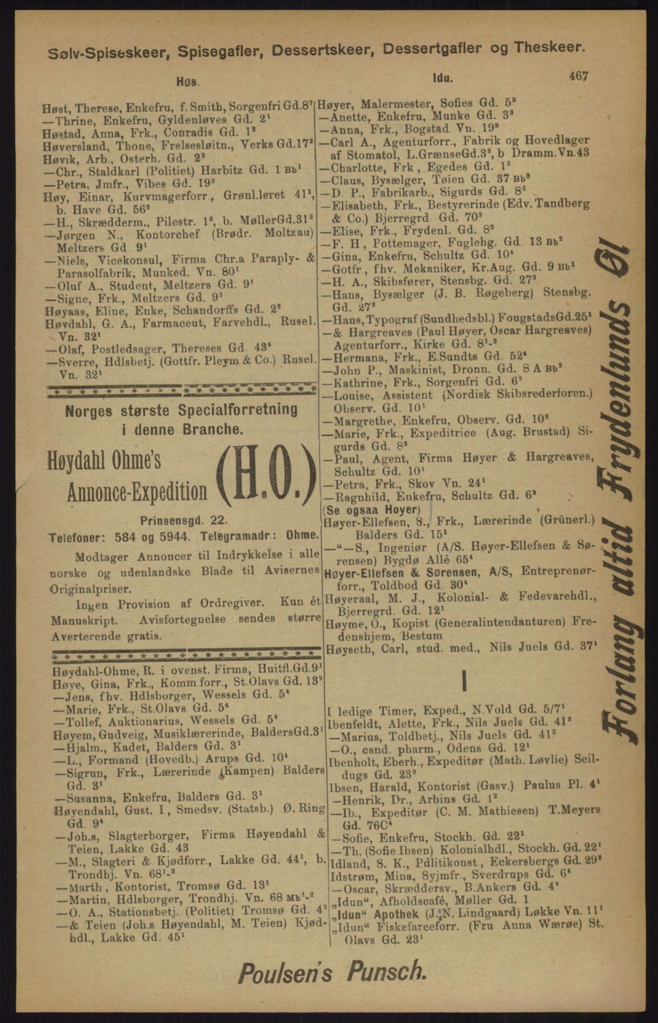 Kristiania/Oslo adressebok, PUBL/-, 1905, p. 467