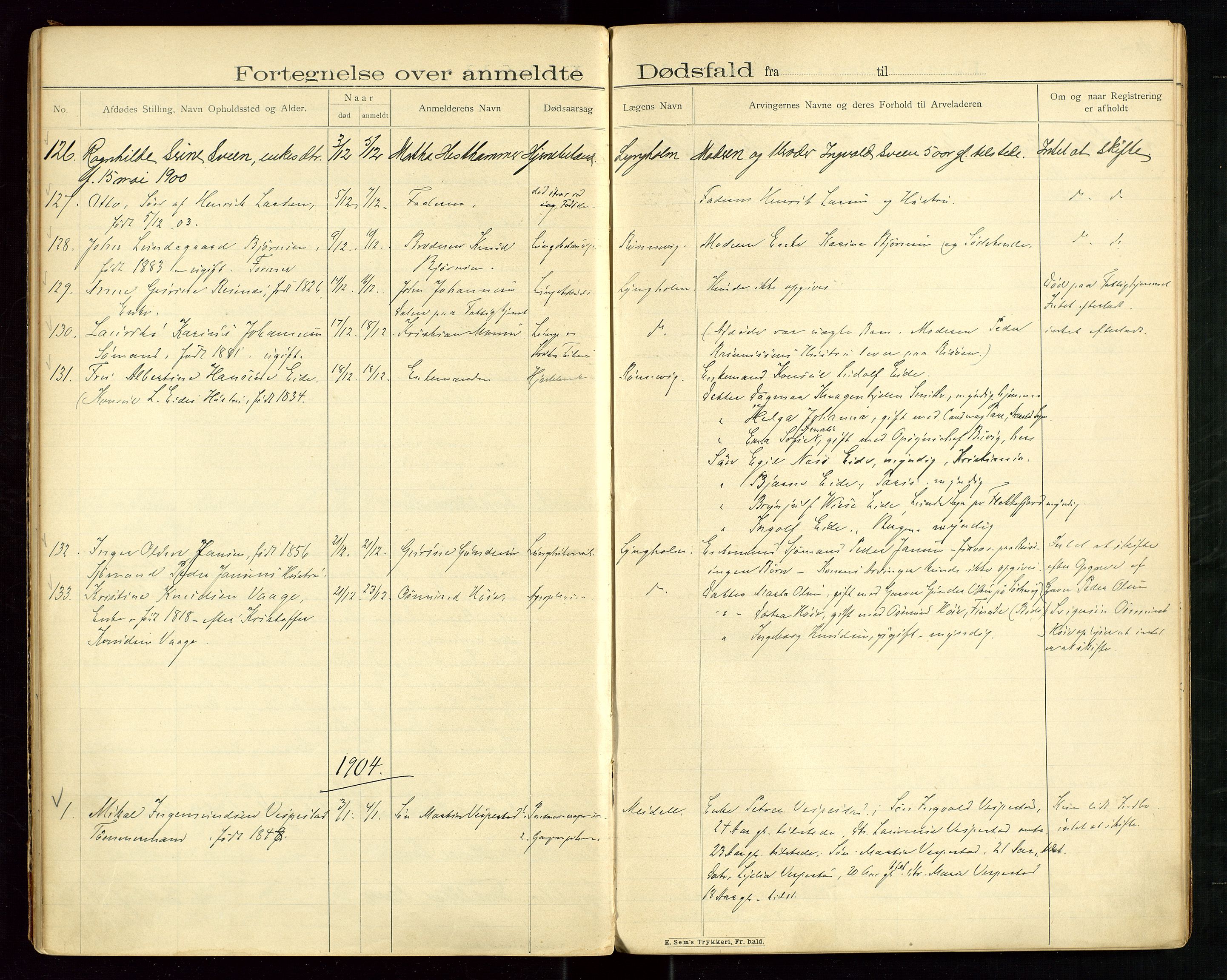 Haugesund tingrett, AV/SAST-A-101415/01/IV/IVJ/L0003: Dødsfallsprotokoll, 1902-1906