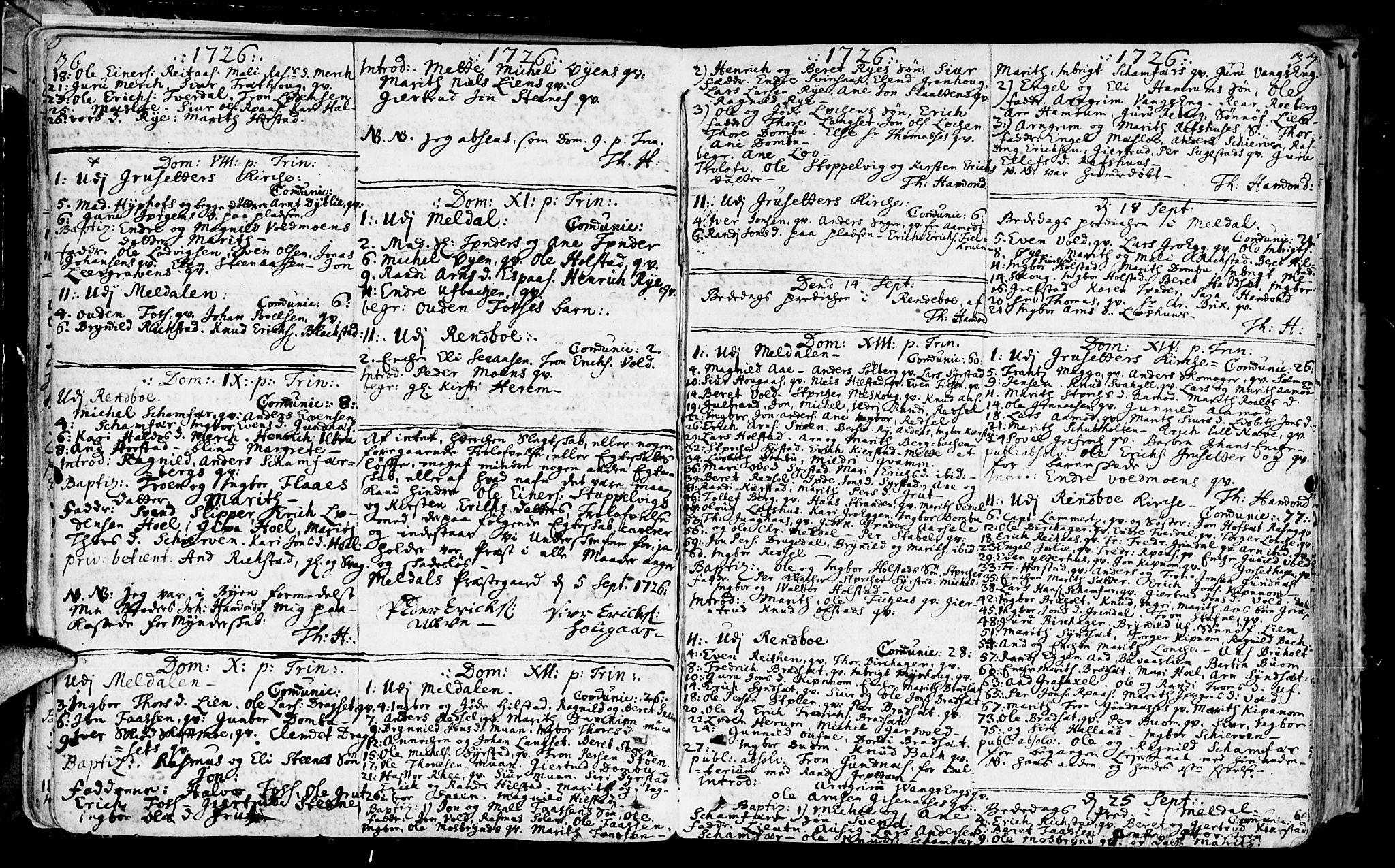 Ministerialprotokoller, klokkerbøker og fødselsregistre - Sør-Trøndelag, SAT/A-1456/672/L0850: Parish register (official) no. 672A03, 1725-1751, p. 36-37