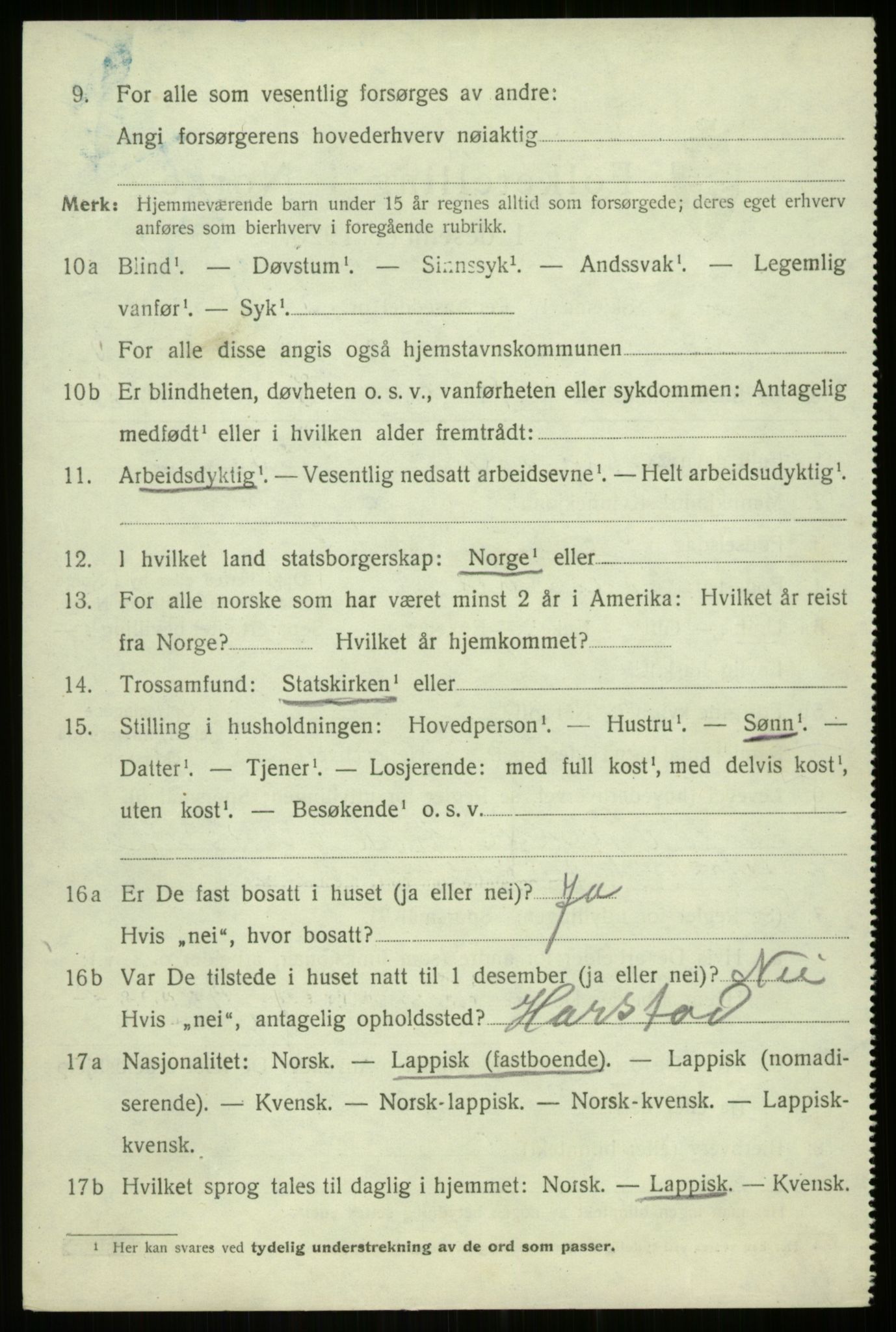 SATØ, 1920 census for Trondenes, 1920, p. 4402