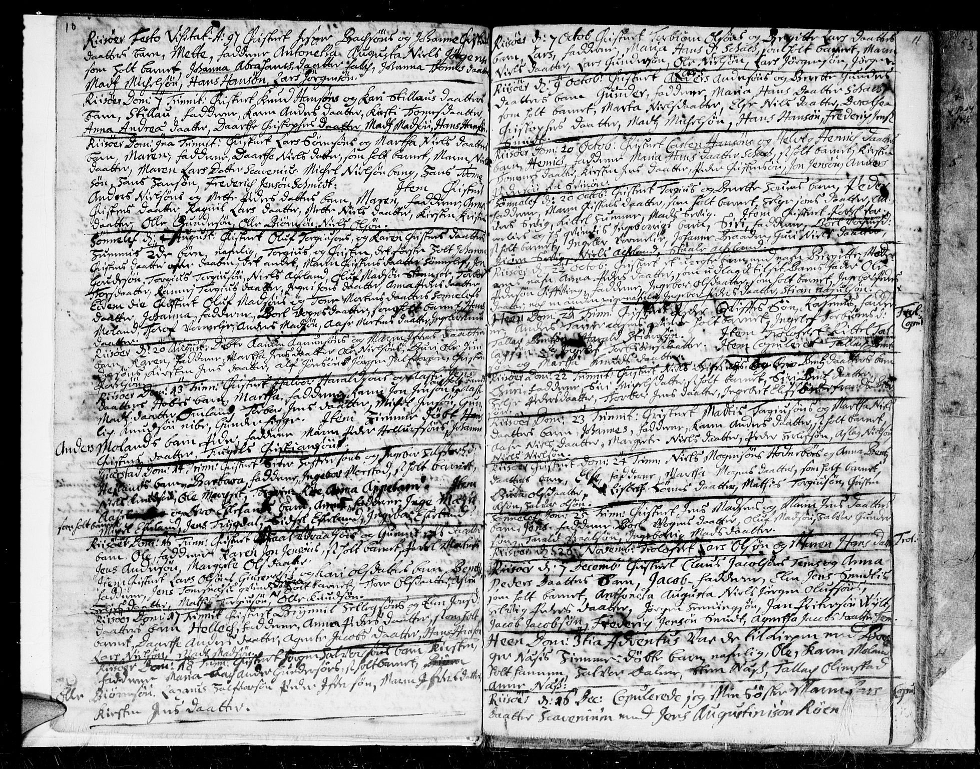 Gjerstad sokneprestkontor, AV/SAK-1111-0014/F/Fa/Faa/L0001: Parish register (official) no. A 1, 1695-1717, p. 10-11