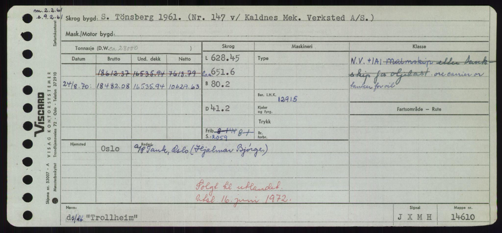 Sjøfartsdirektoratet med forløpere, Skipsmålingen, RA/S-1627/H/Hd/L0039: Fartøy, Ti-Tø, p. 617