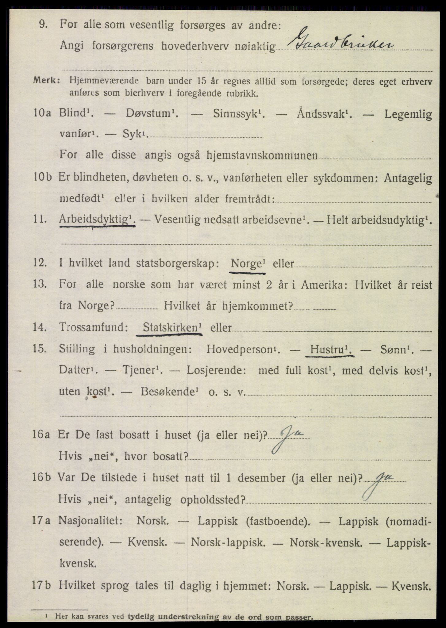 SAT, 1920 census for Hattfjelldal, 1920, p. 2283