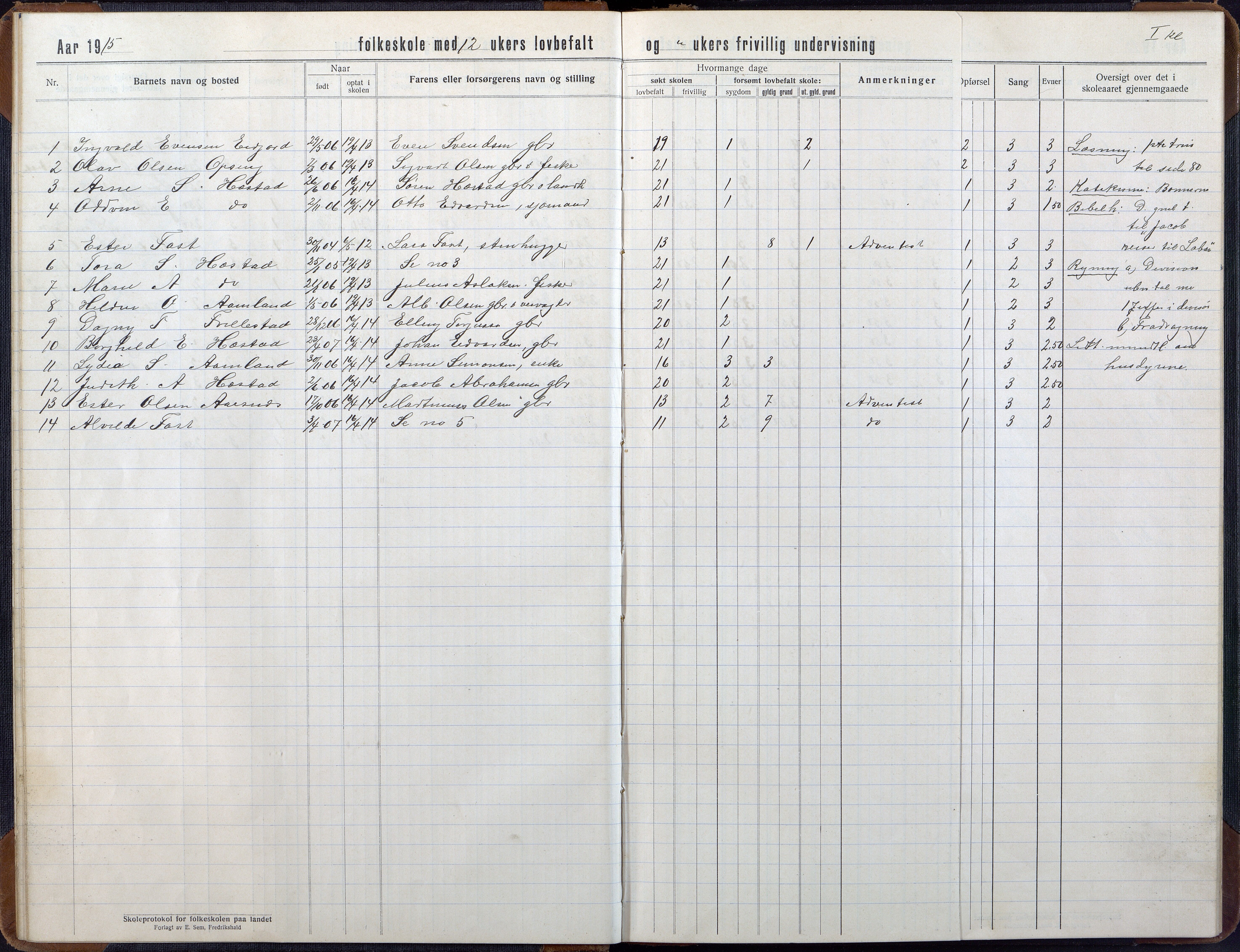 Høvåg kommune, AAKS/KA0927-PK/2/2/L0056: Kvåse, Sevik, Hæstad og Ytre Årsnes - Skoleprotokoll (Sevik, Hæstad), 1914-1944