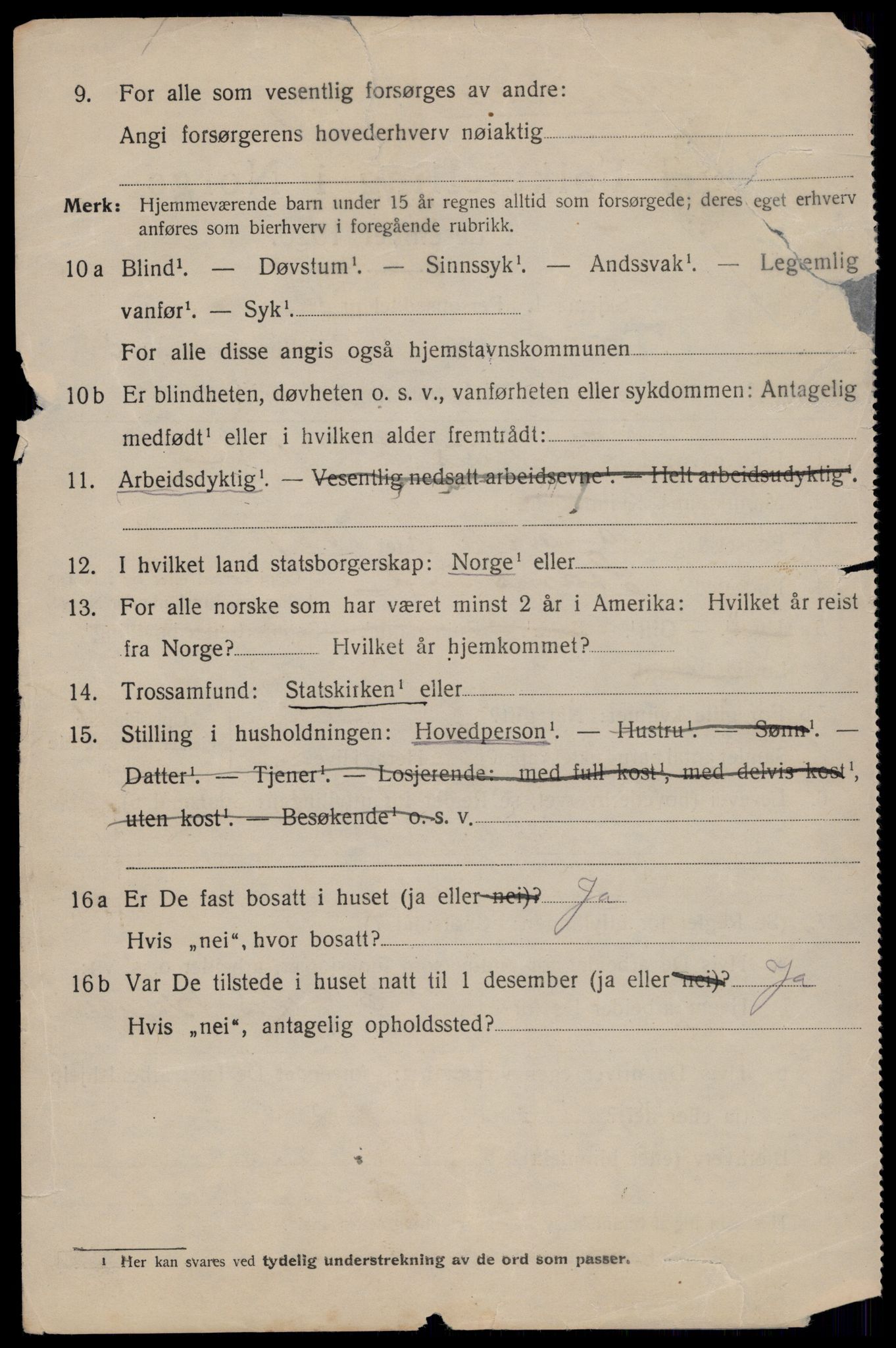 SAT, 1920 census for Trondheim, 1920, p. 125343