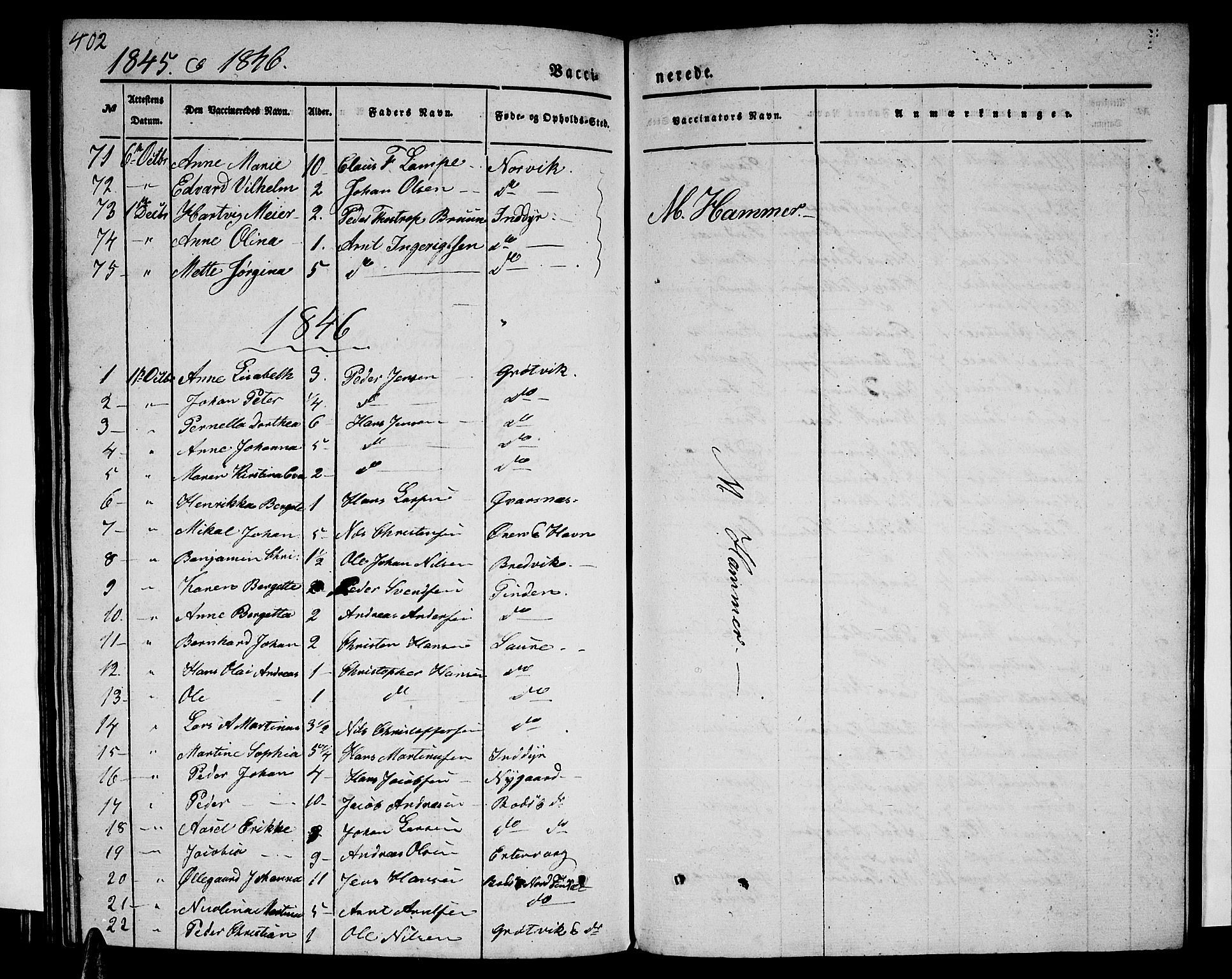 Ministerialprotokoller, klokkerbøker og fødselsregistre - Nordland, SAT/A-1459/805/L0106: Parish register (copy) no. 805C02, 1841-1861, p. 402