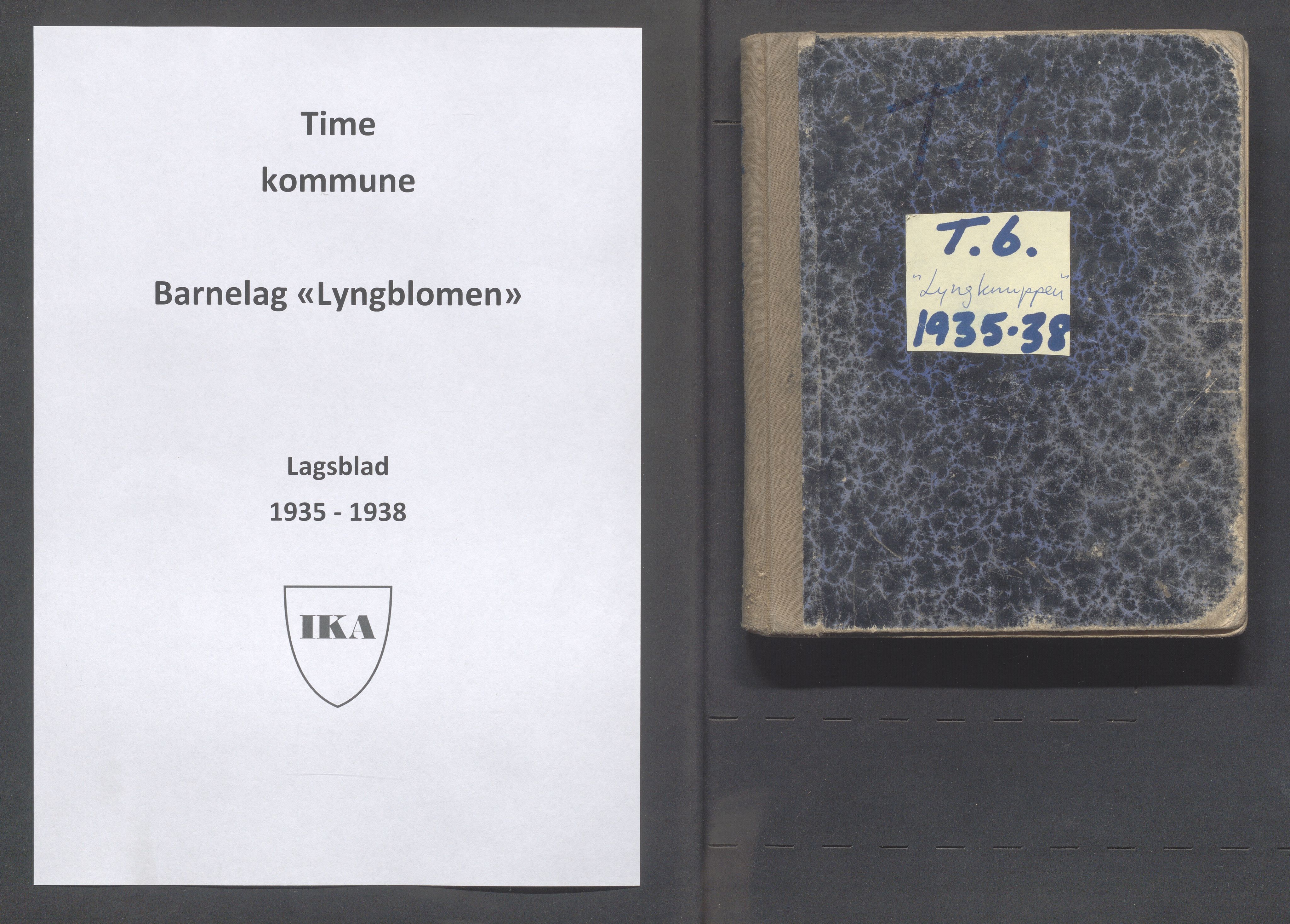 Time kommune - PA 52 Fråhaldslaget Lyngblomen - Time barnelag, IKAR/A-1182/F/L0005: Lagsblad "Lyngknuppen" , 1935-1938, p. 1