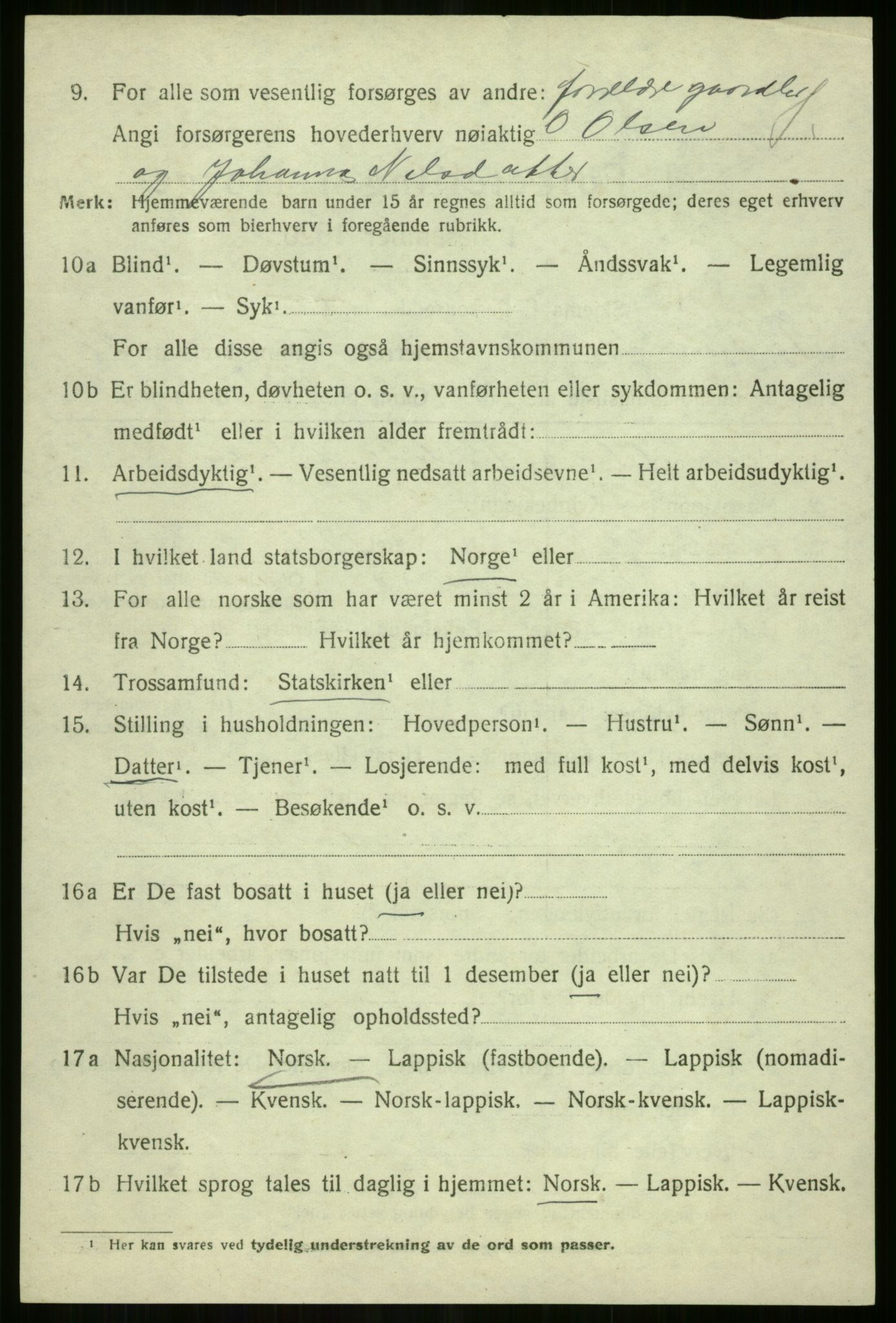 SATØ, 1920 census for Tromsøysund, 1920, p. 10705