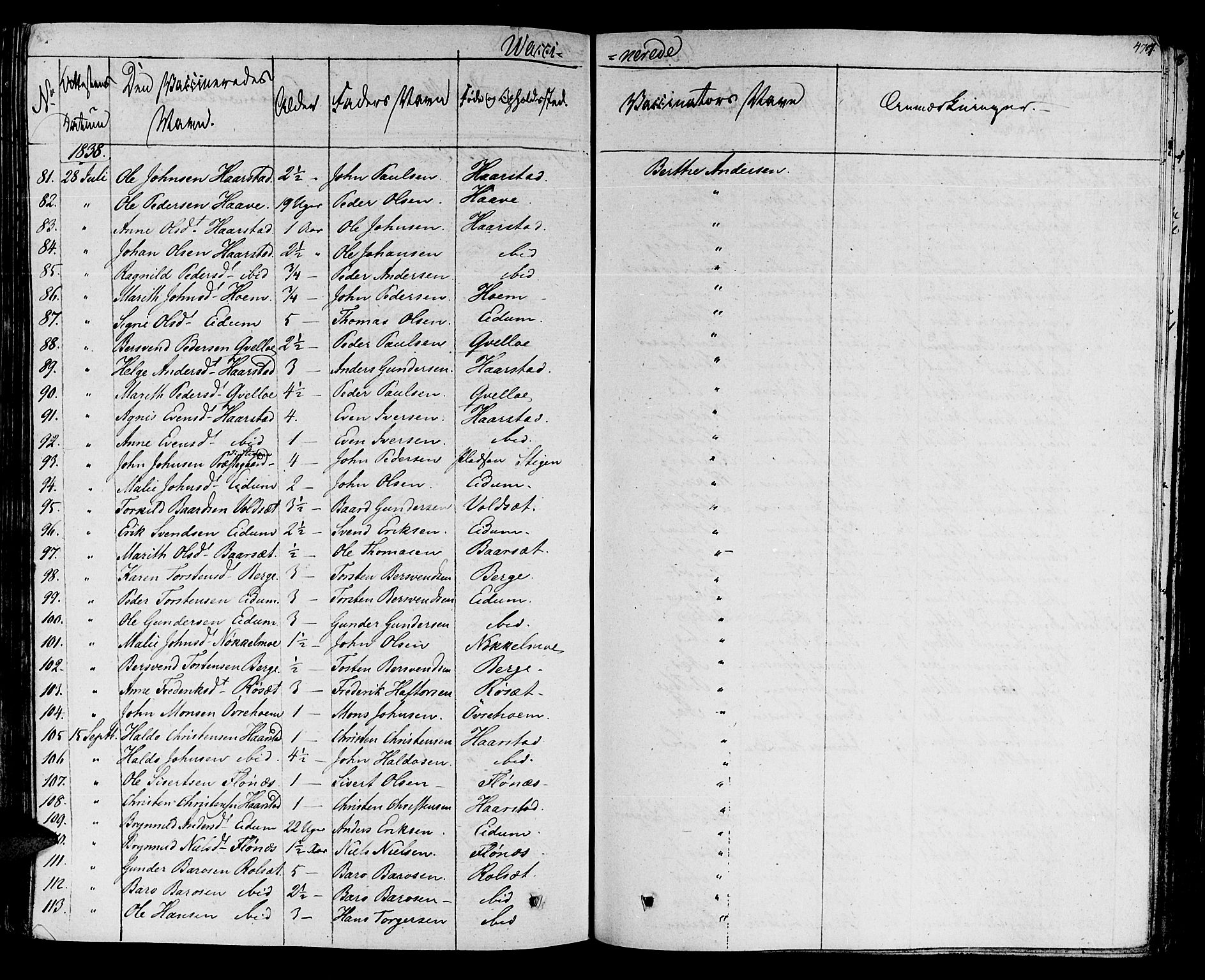 Ministerialprotokoller, klokkerbøker og fødselsregistre - Sør-Trøndelag, SAT/A-1456/695/L1143: Parish register (official) no. 695A05 /1, 1824-1842, p. 477