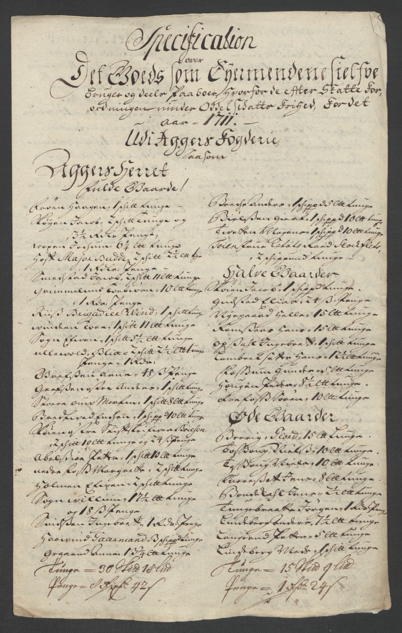 Rentekammeret inntil 1814, Reviderte regnskaper, Fogderegnskap, RA/EA-4092/R10/L0448: Fogderegnskap Aker og Follo, 1710-1711, p. 339