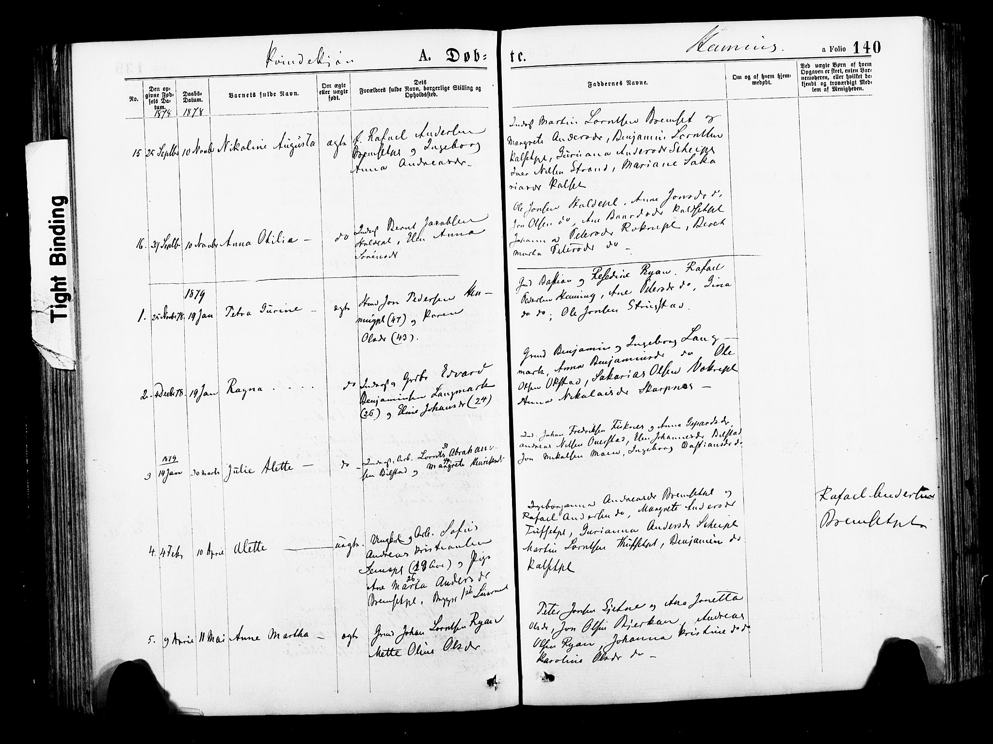 Ministerialprotokoller, klokkerbøker og fødselsregistre - Nord-Trøndelag, AV/SAT-A-1458/735/L0348: Parish register (official) no. 735A09 /3, 1873-1883, p. 140