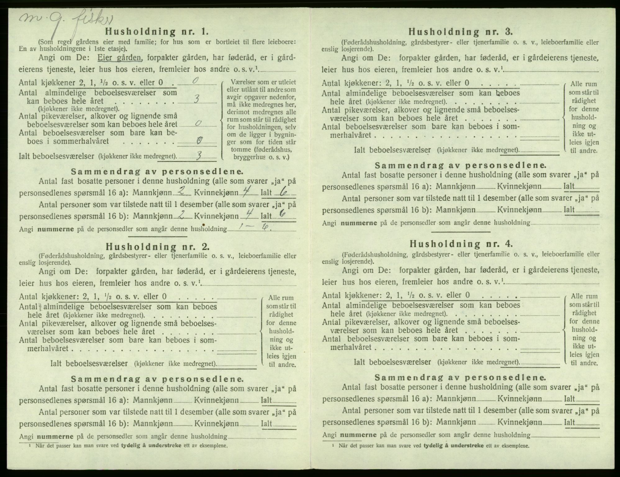 SAB, 1920 census for Sund, 1920, p. 177