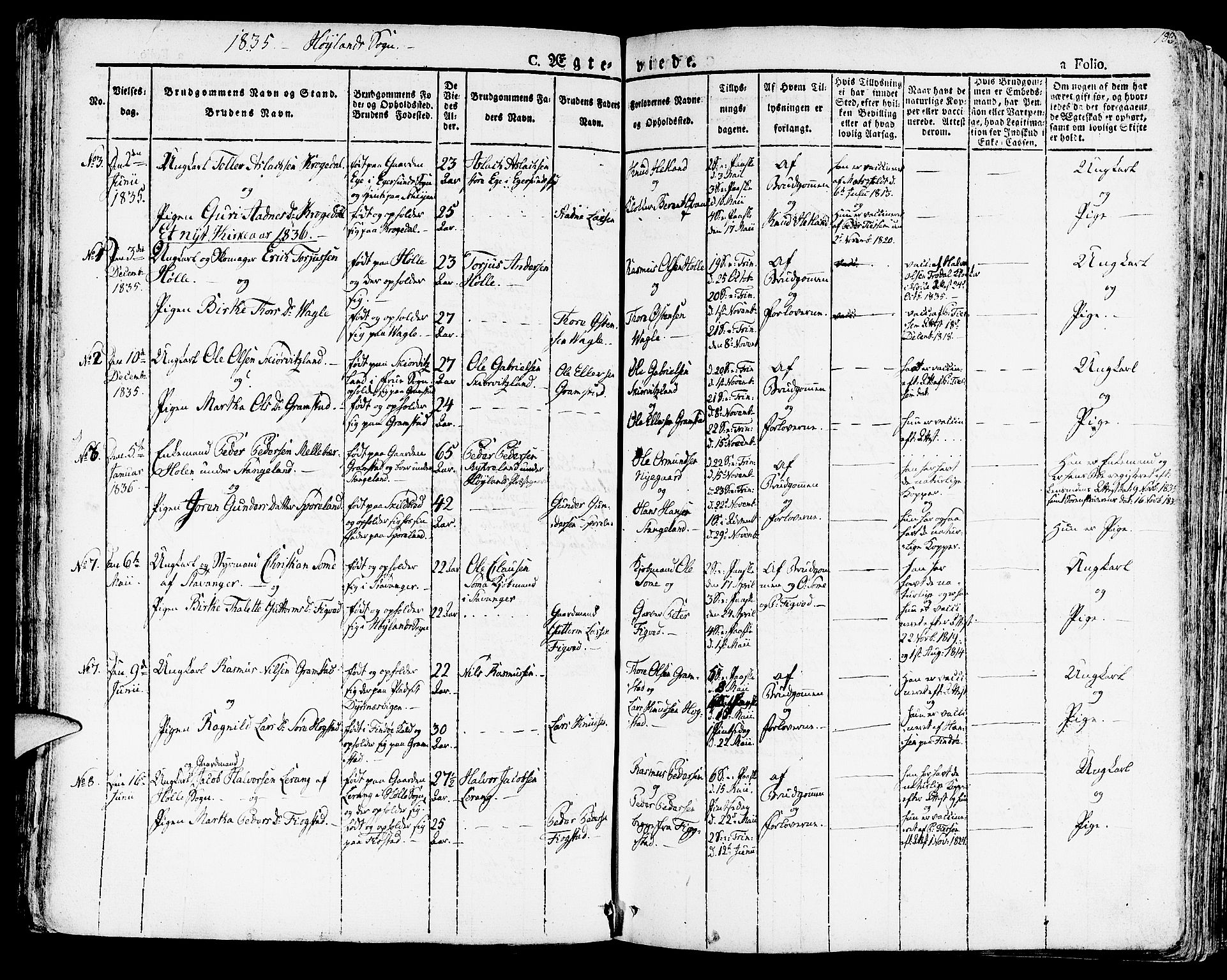 Høyland sokneprestkontor, SAST/A-101799/001/30BA/L0007: Parish register (official) no. A 7 /1, 1825-1841, p. 183