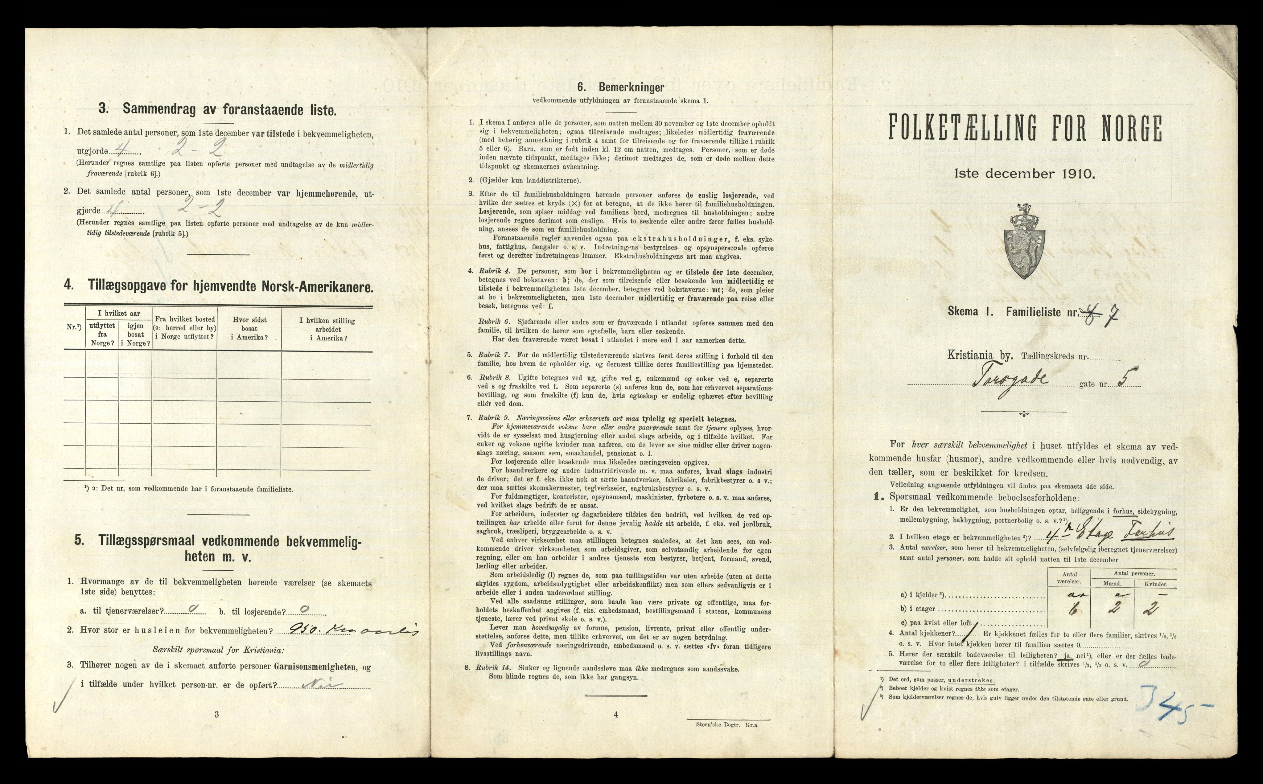 RA, 1910 census for Kristiania, 1910, p. 109545