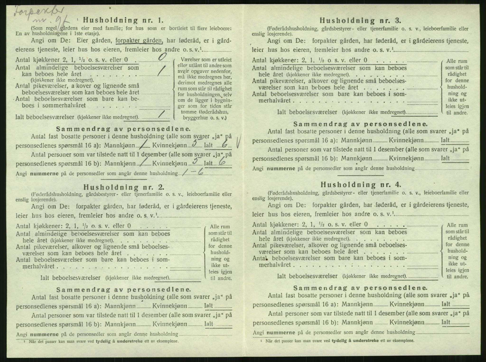 SAT, 1920 census for Hattfjelldal, 1920, p. 117