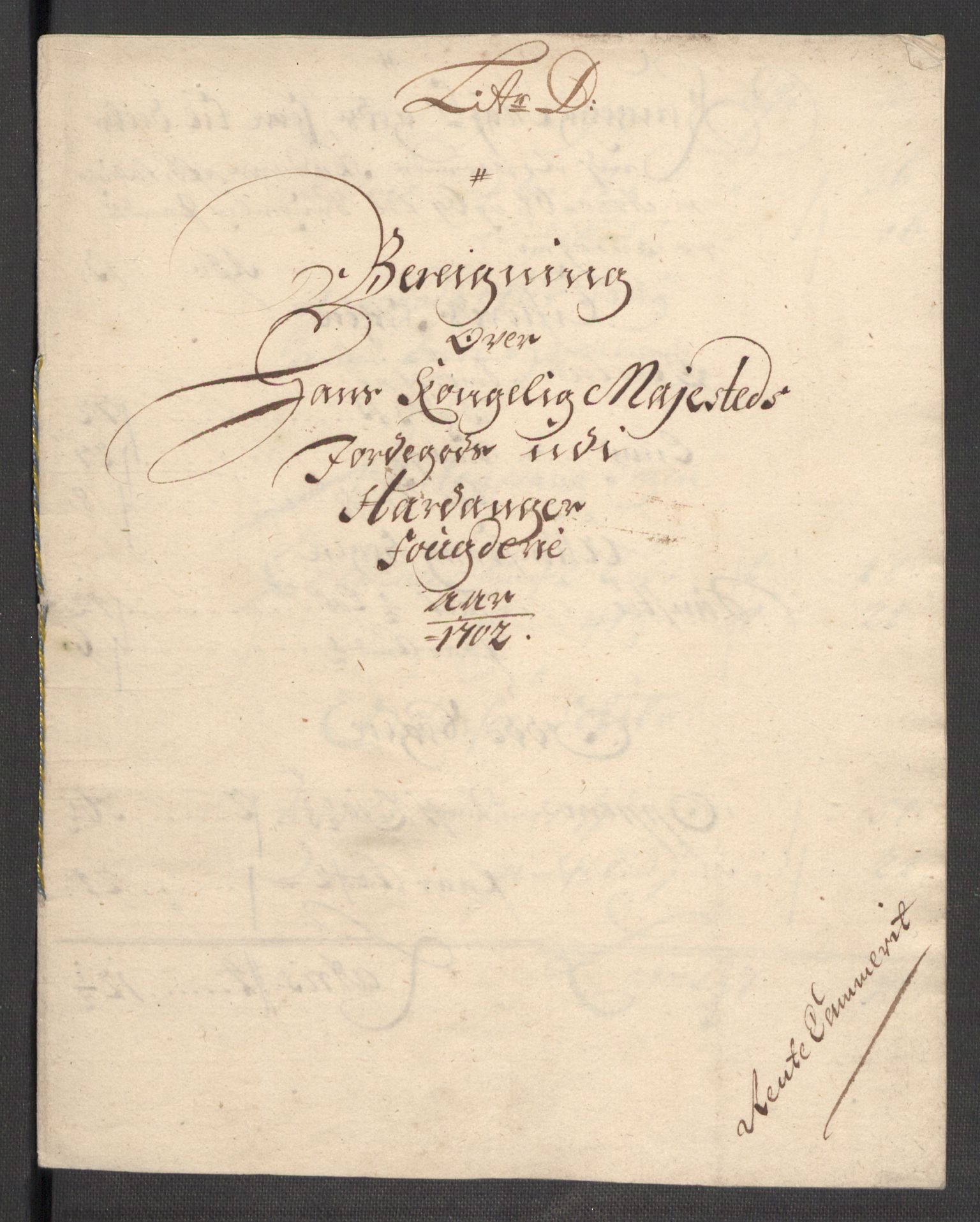 Rentekammeret inntil 1814, Reviderte regnskaper, Fogderegnskap, RA/EA-4092/R48/L2980: Fogderegnskap Sunnhordland og Hardanger, 1702, p. 107